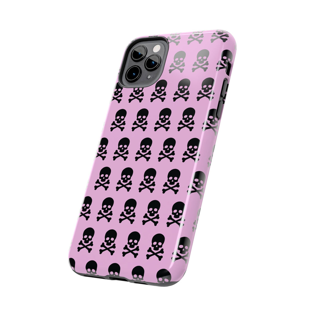 Pink Punk Skull Print Phone Case