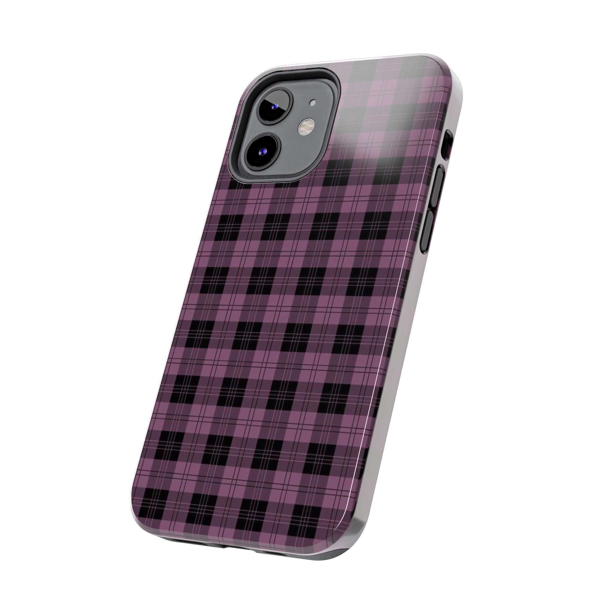 Emo Dark Pink Gingham Plaid Phone Case  - Tough Impact-Resistant Case