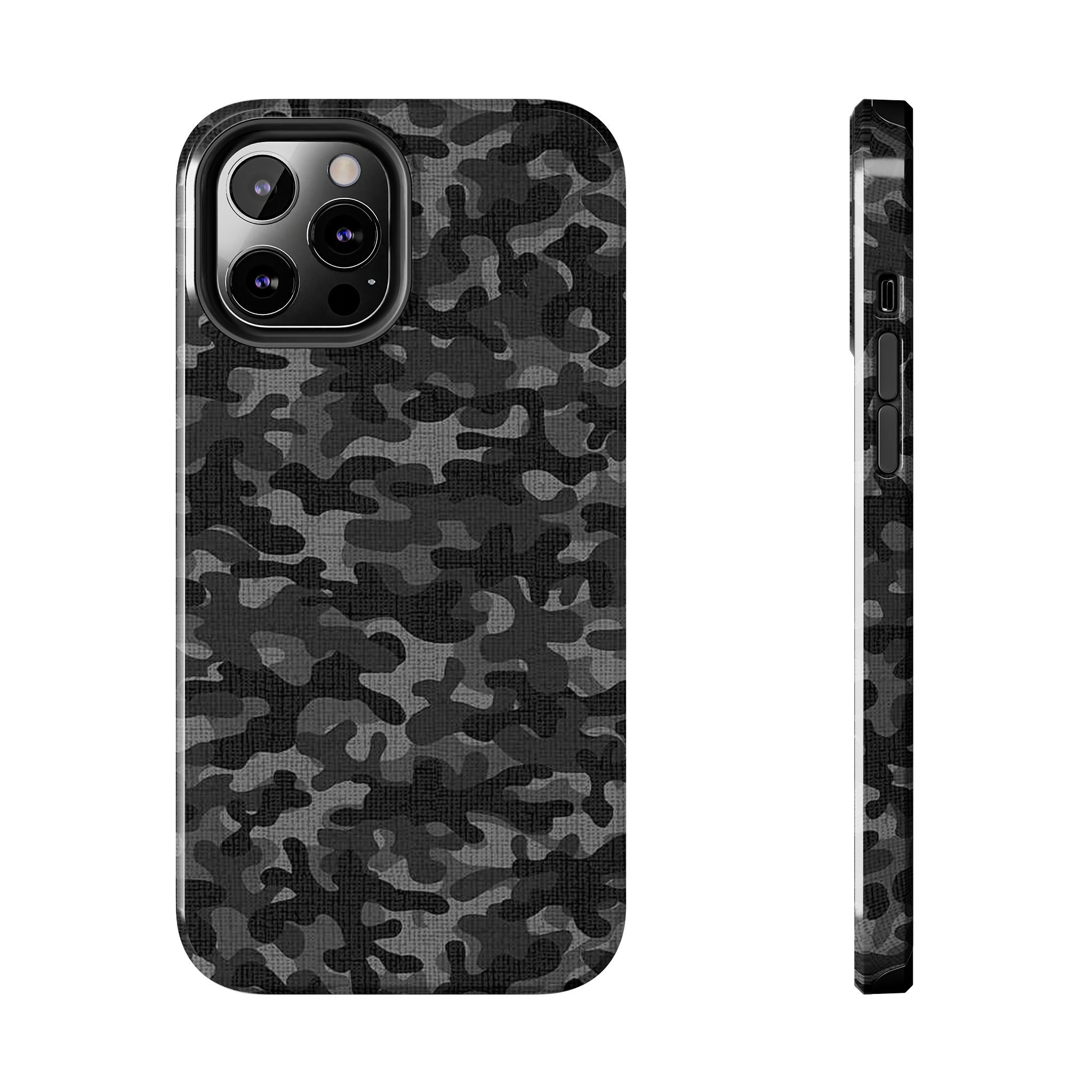 Black Camo Print Phone Case  - Tough Impact-Resistant Cases