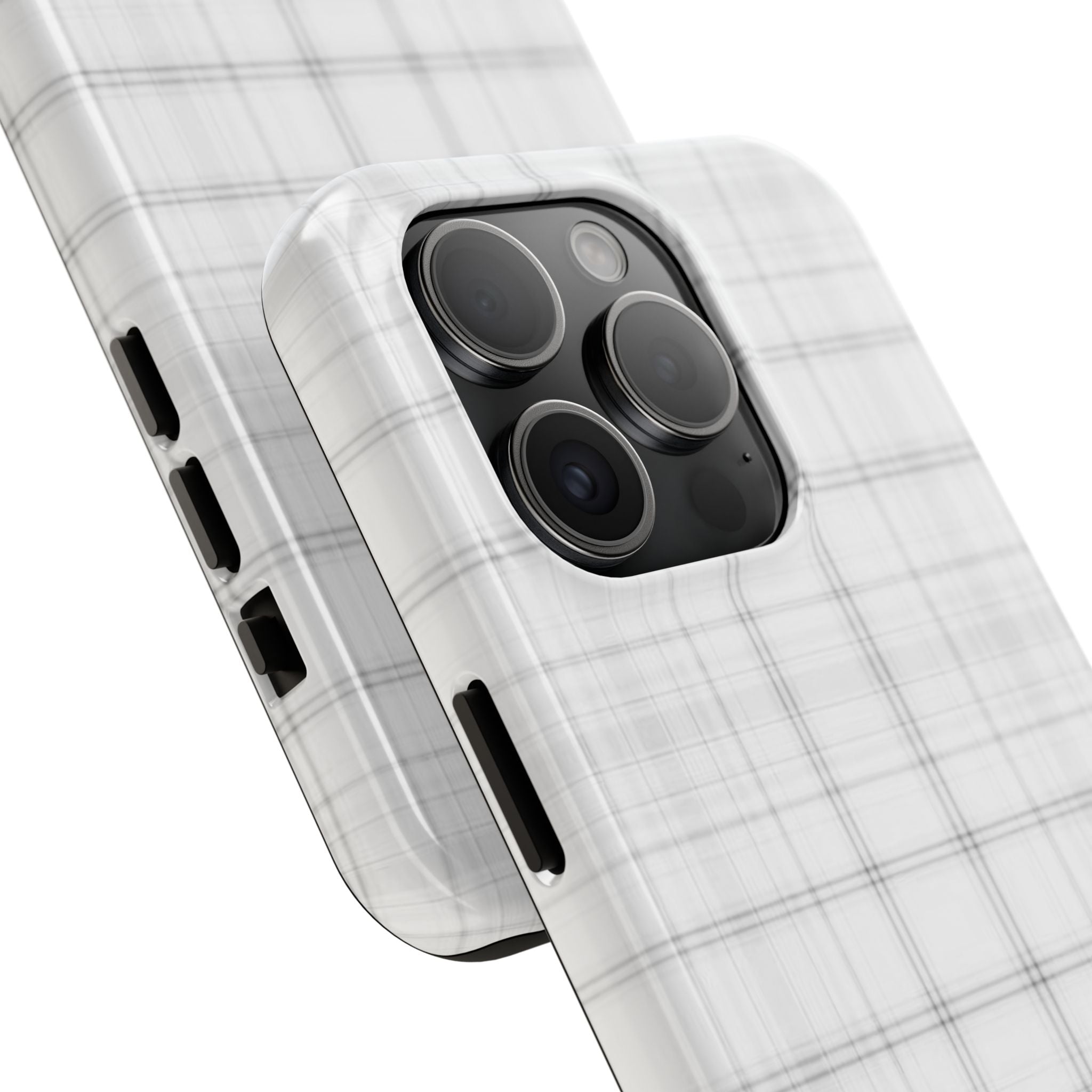 White Gingham Phone Case