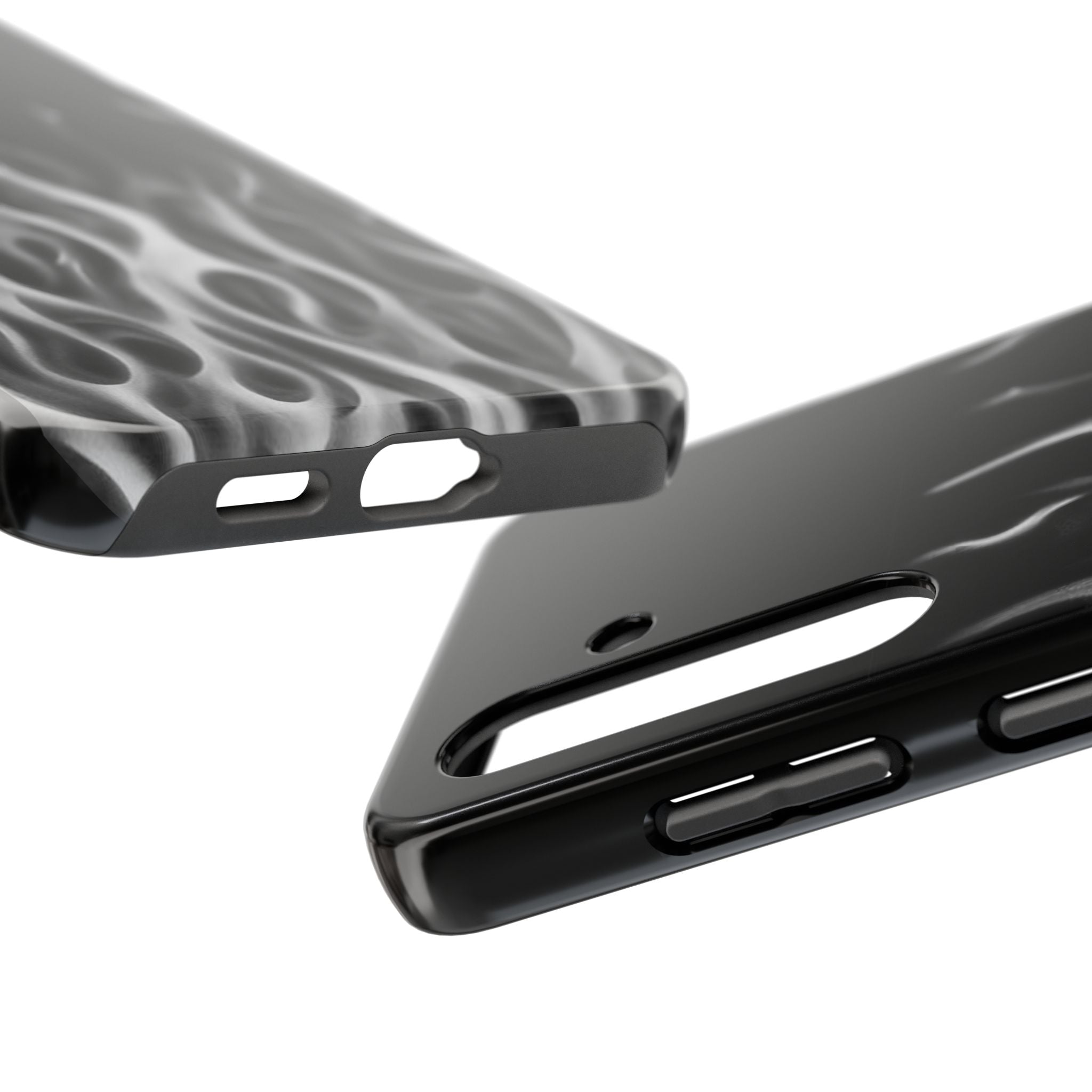White Airbrush Flames Phone Case  - Tough Impact-Resistant Case