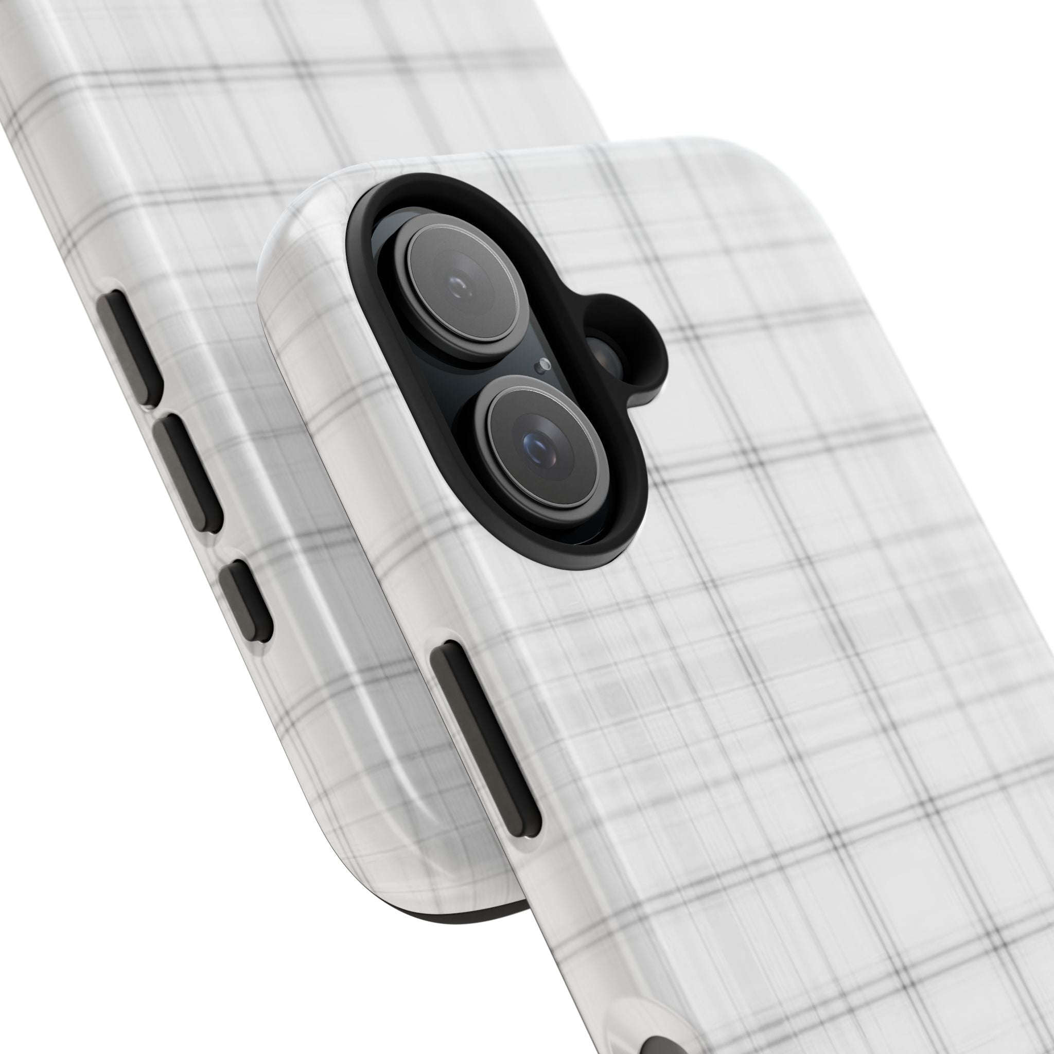 White Gingham Phone Case