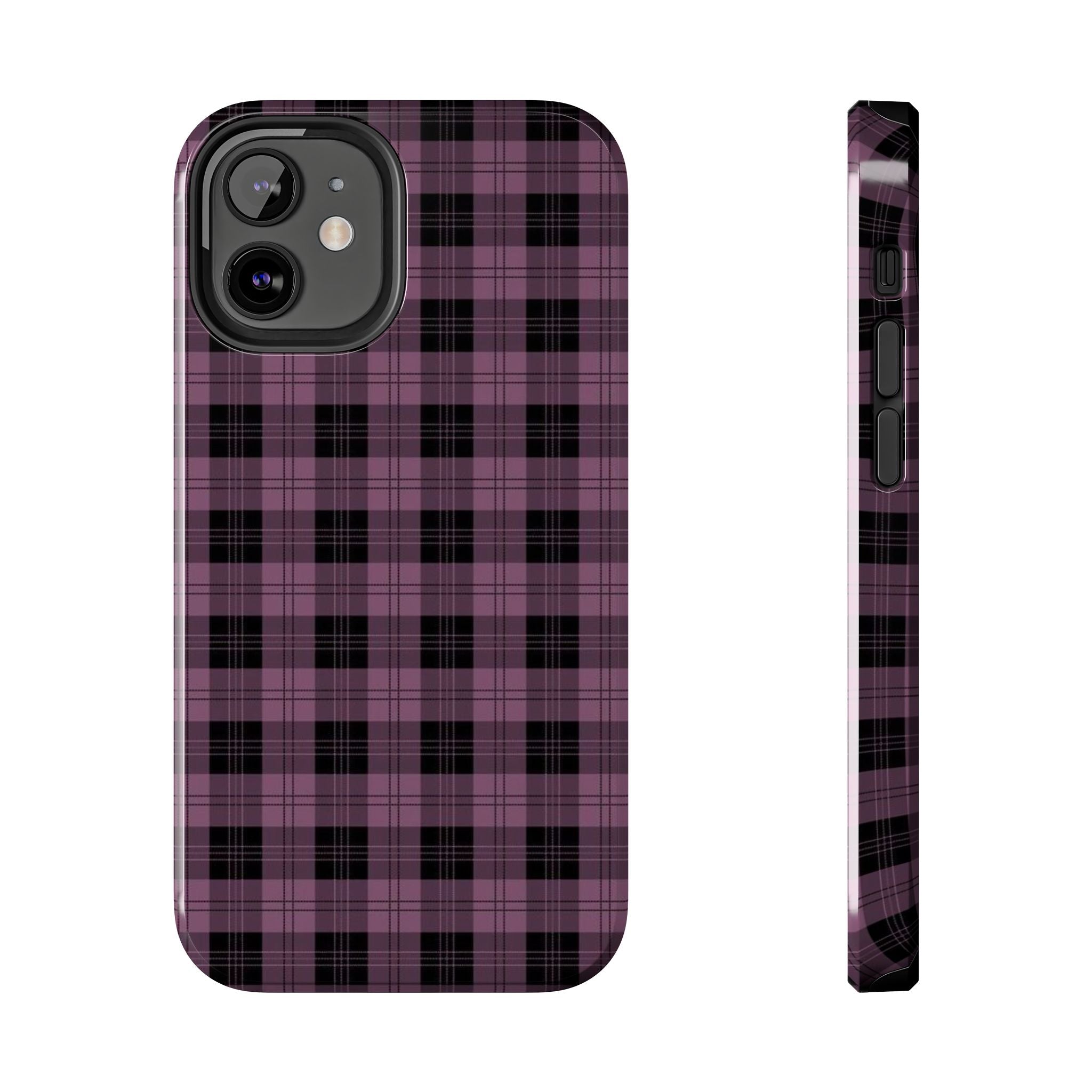 Emo Dark Pink Gingham Plaid Phone Case  - Tough Impact-Resistant Case