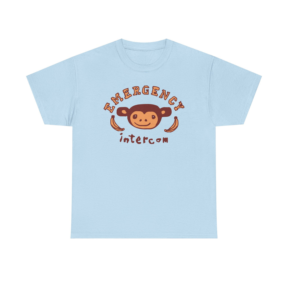 Emergency Intercom Monkey Logo 100% Cotton Tee Shirt