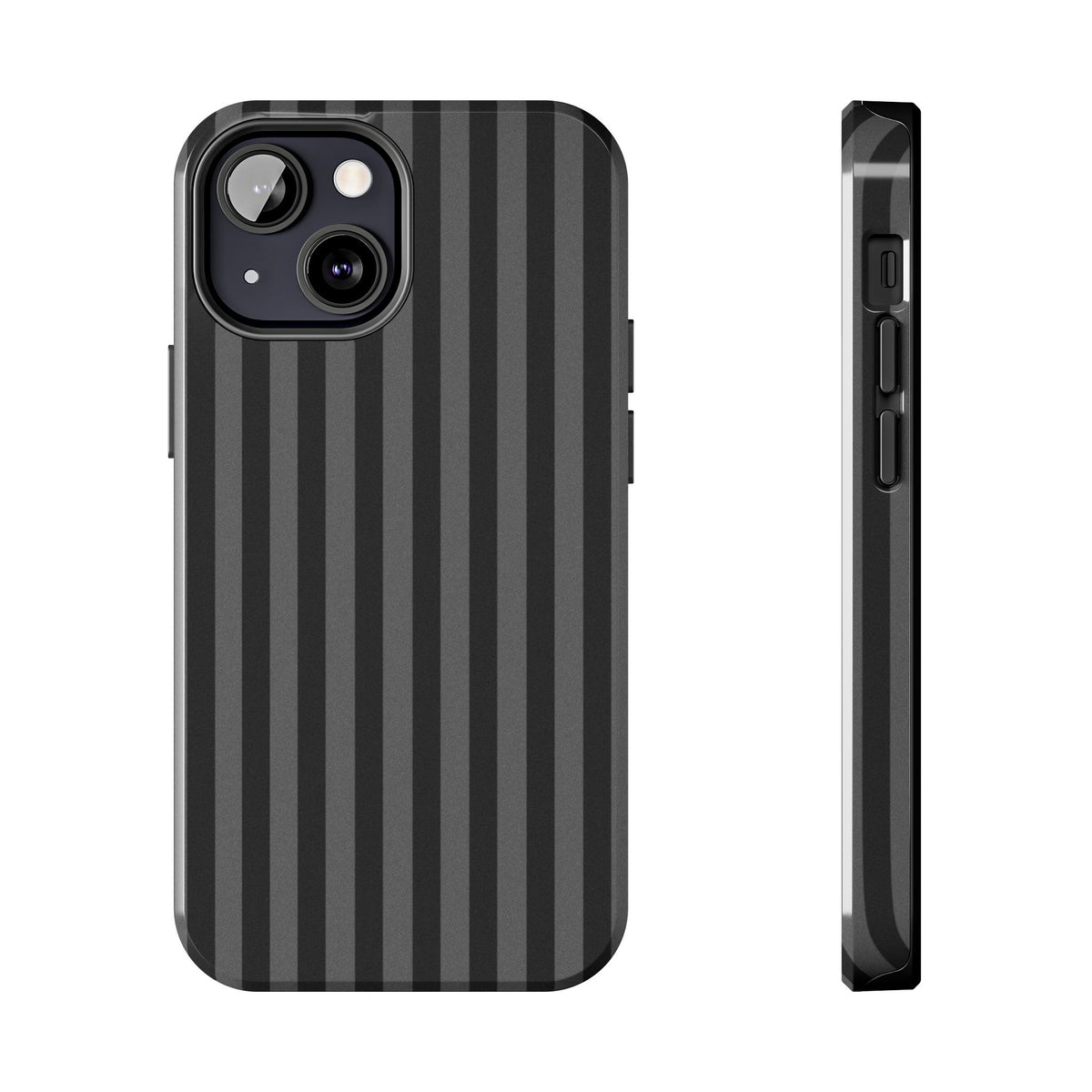 Dark Grey and Black Stripes Phone Case