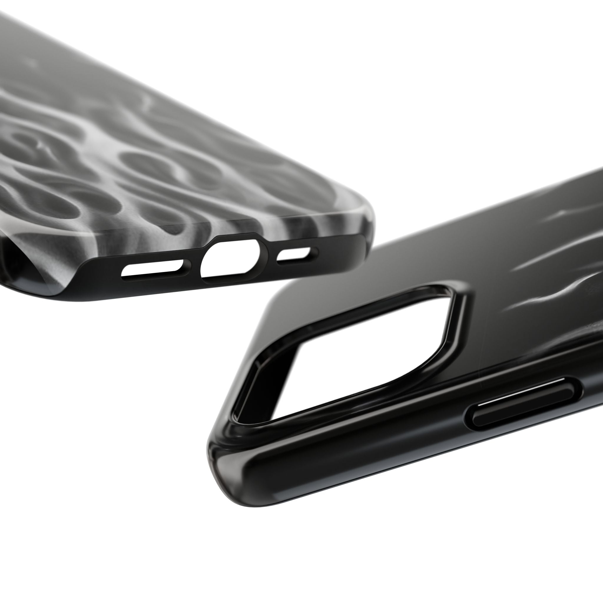 White Airbrush Flames Phone Case  - Tough Impact-Resistant Case