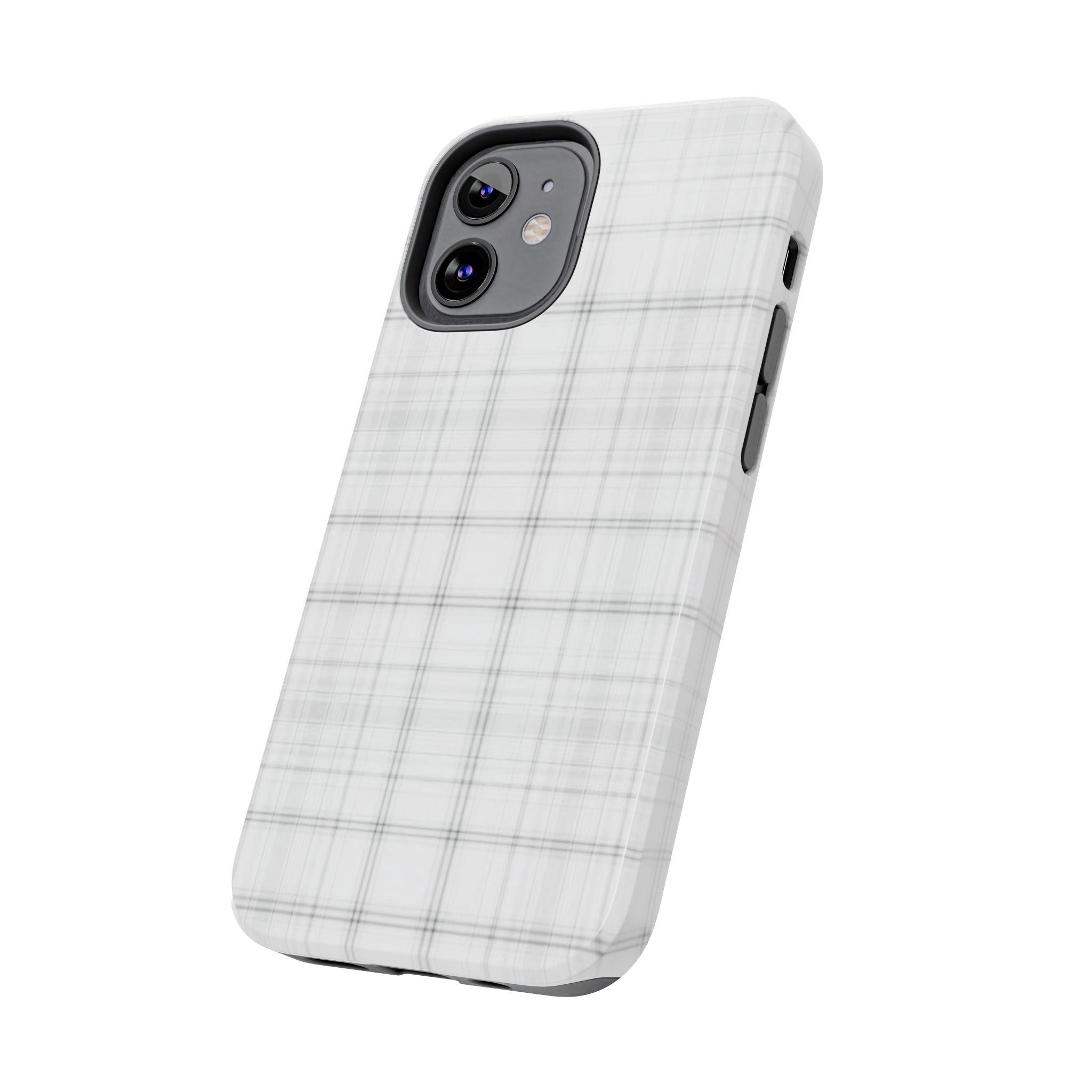 White Gingham Phone Case