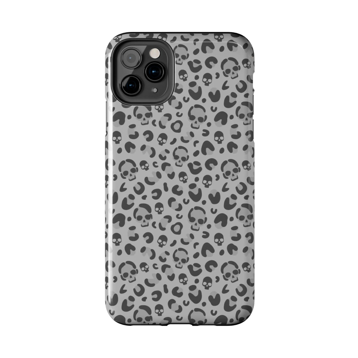 Skull Cheetah Grey Leopard Phone Case