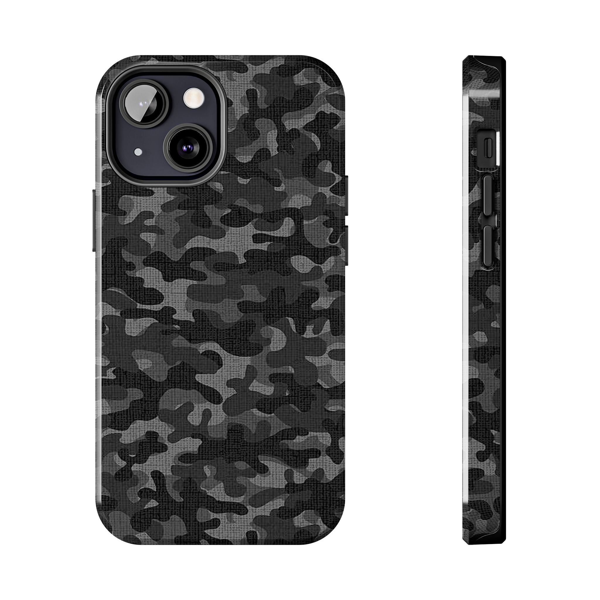 Black Camo Print Phone Case  - Tough Impact-Resistant Cases