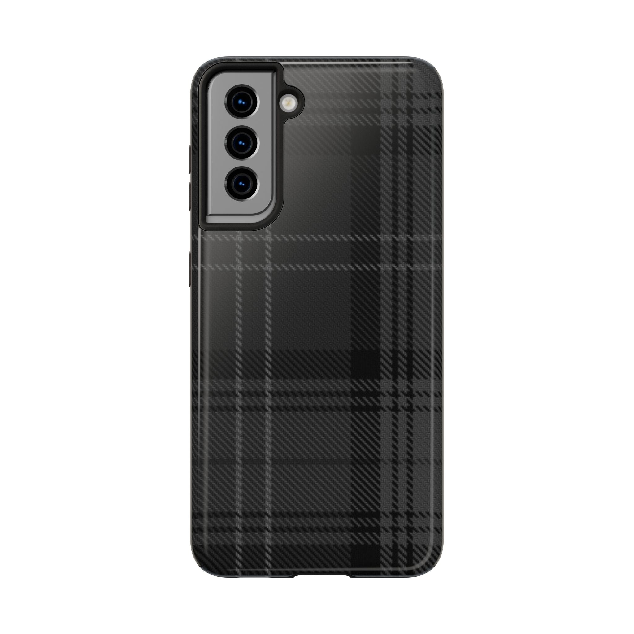 Black Plaid Phone Case  - Tough Impact-Resistant Case