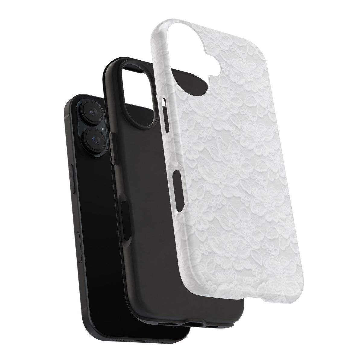 White Lace Coquette Phone Case