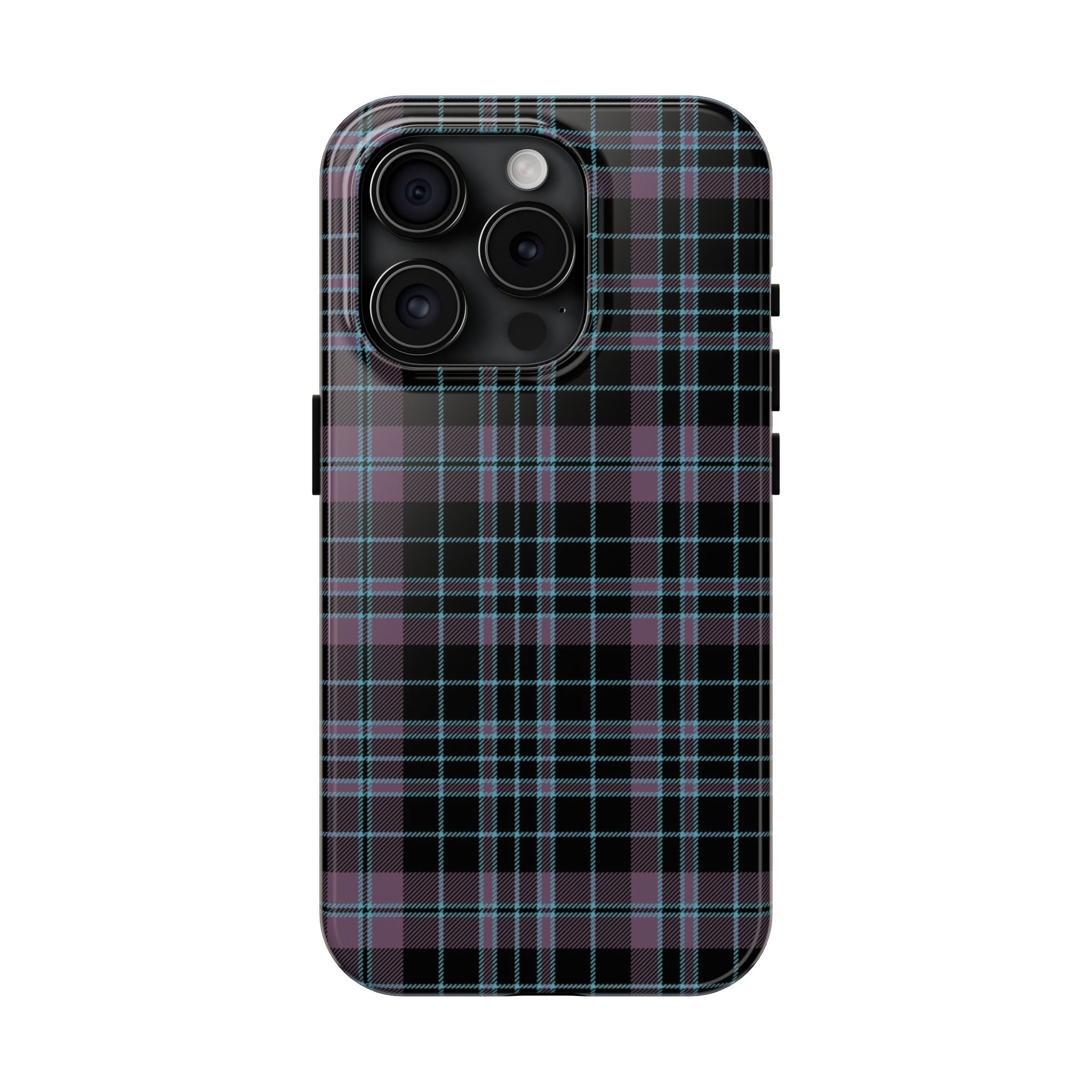 Punk Purple and Blue Plaid Phone Case