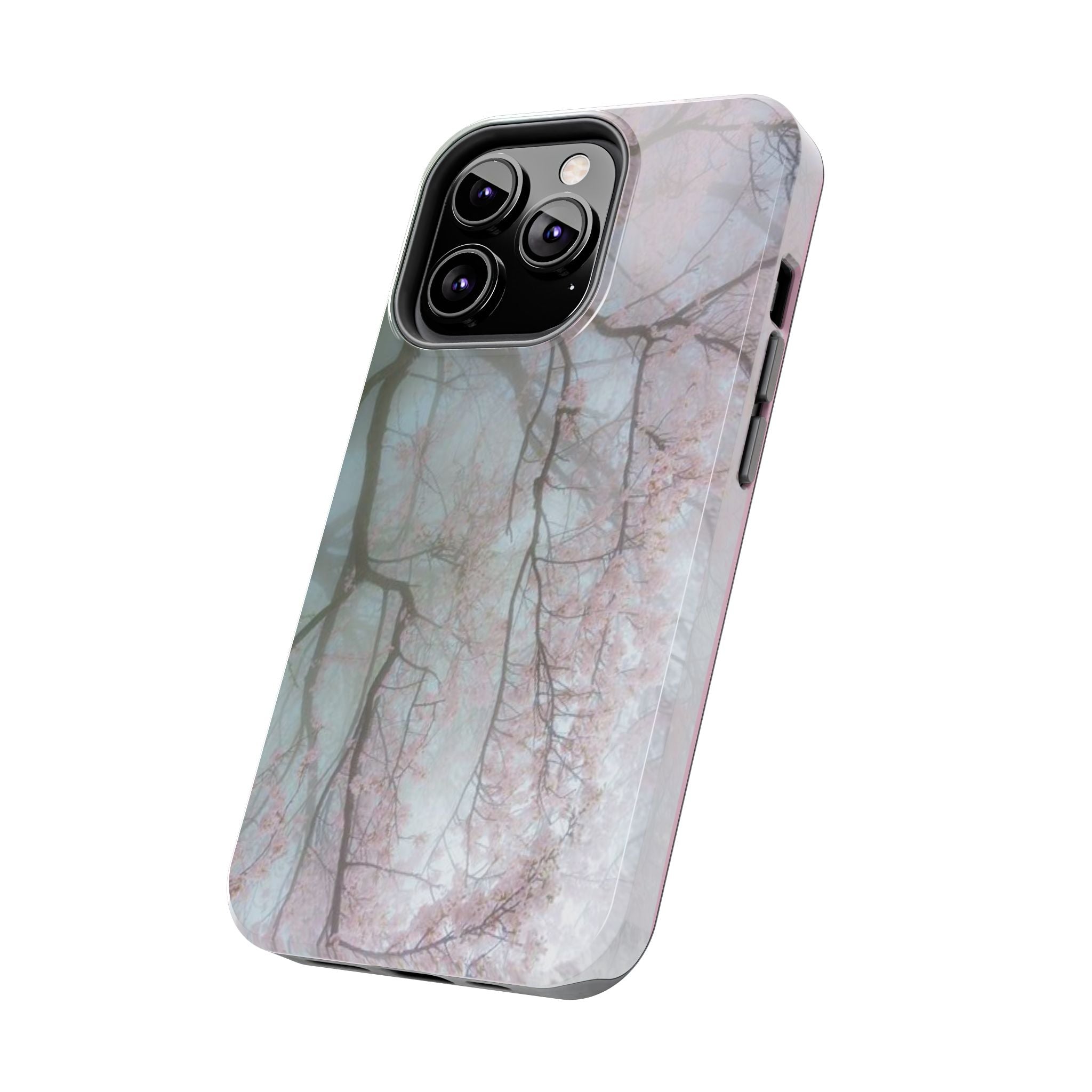 Foggy Cherry Blossom Cyber Phone Case  - Tough Impact-Resistant Case