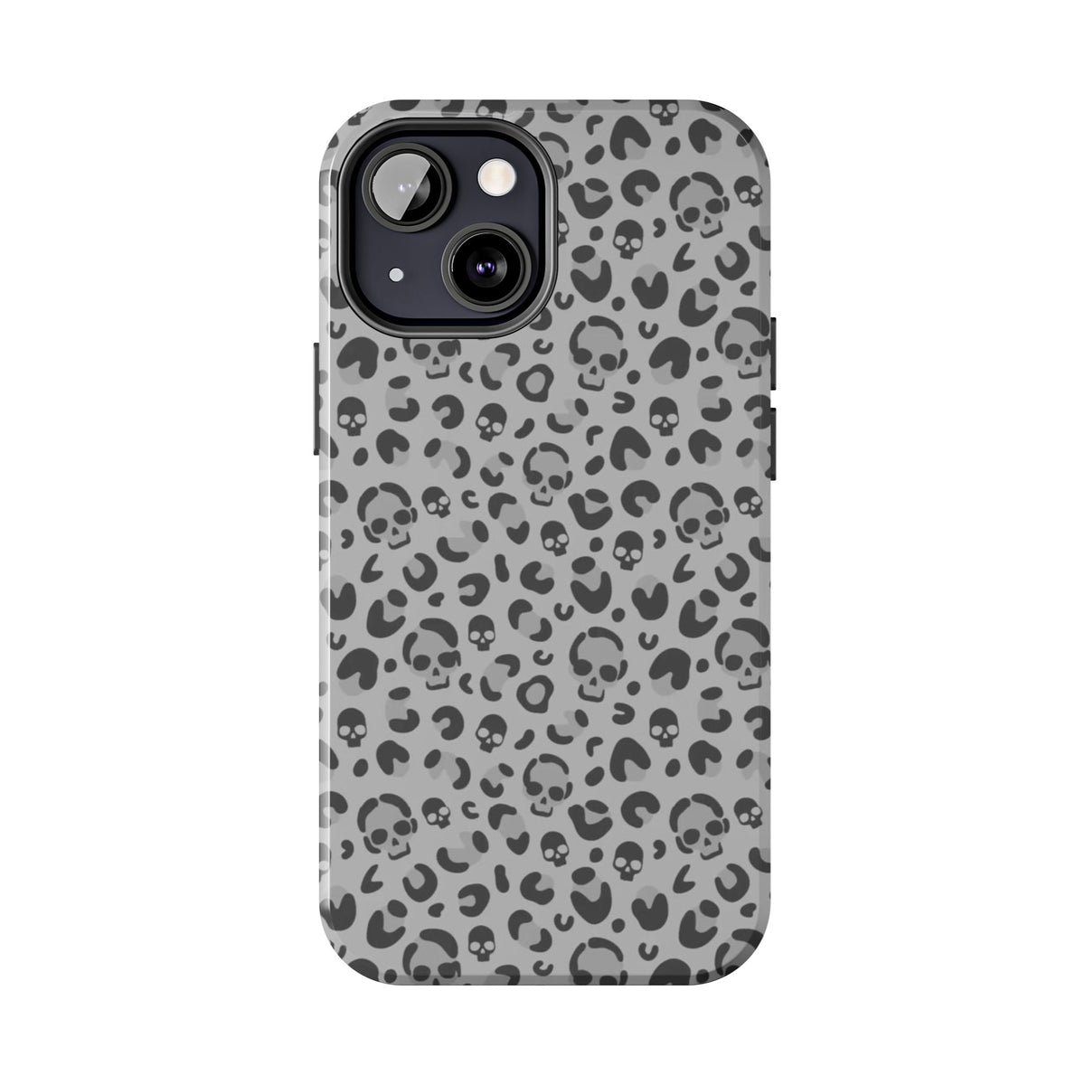 Skull Cheetah Grey Leopard Phone Case