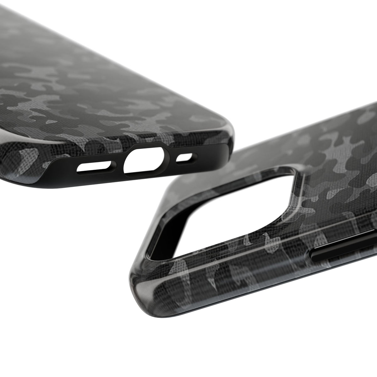 Black Camo Print Phone Case  - Tough Impact-Resistant Cases