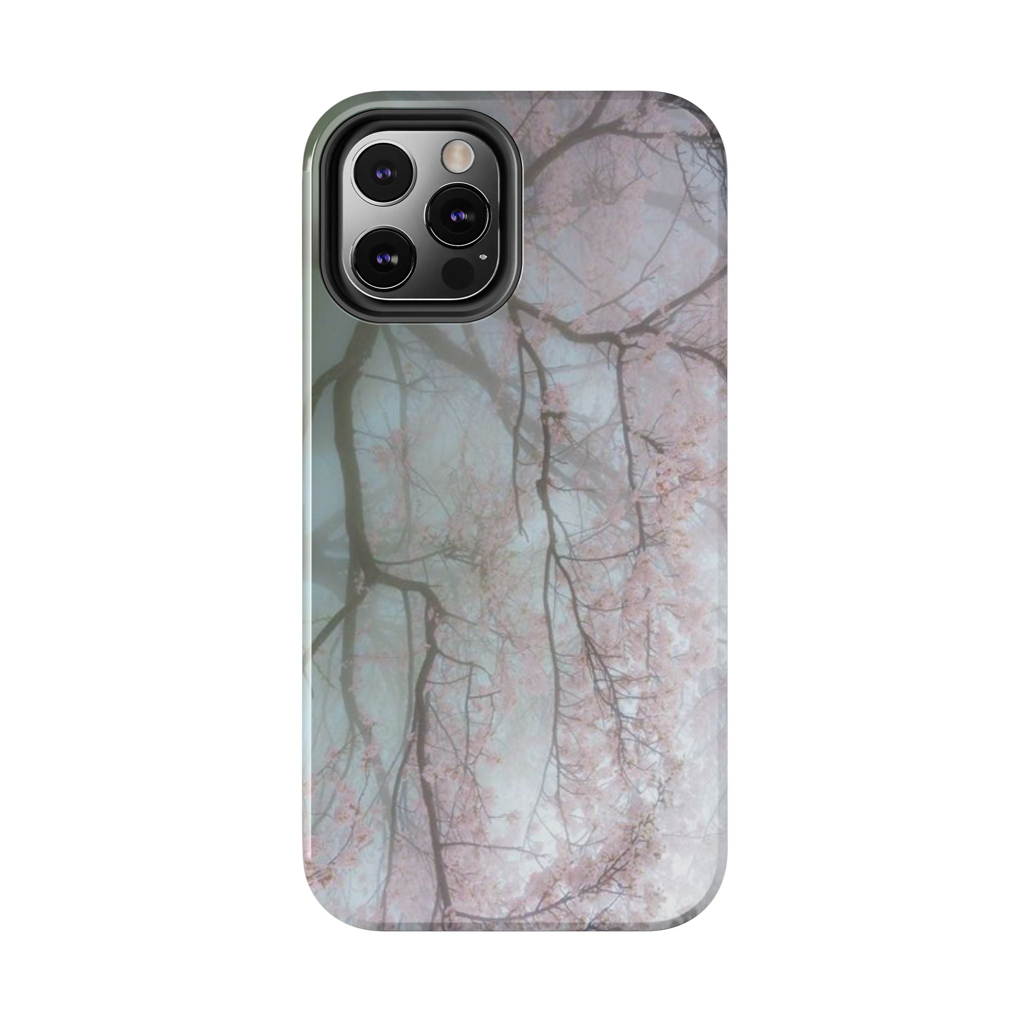 Foggy Cherry Blossom Cyber Phone Case  - Tough Impact-Resistant Case