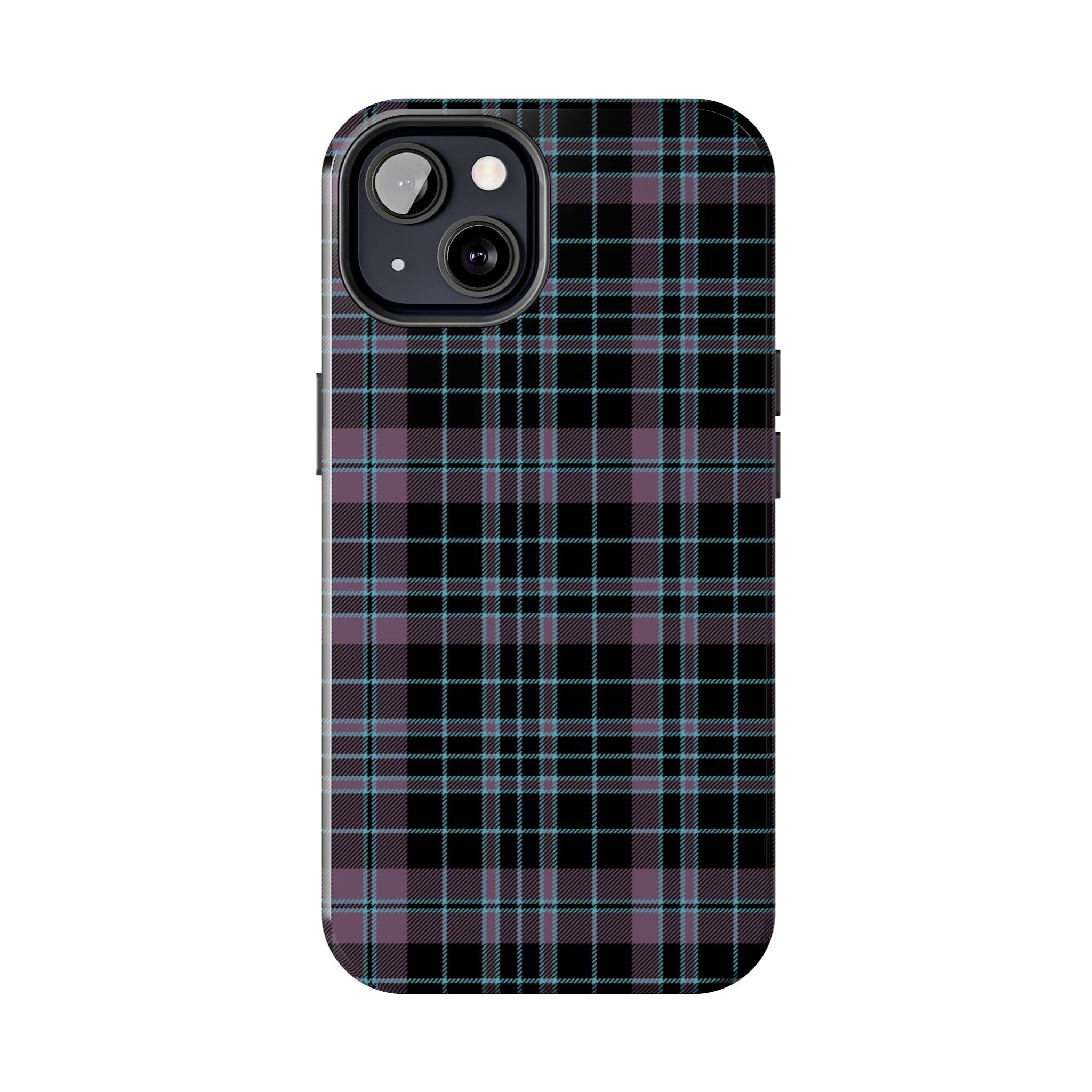 Punk Purple and Blue Plaid Phone Case