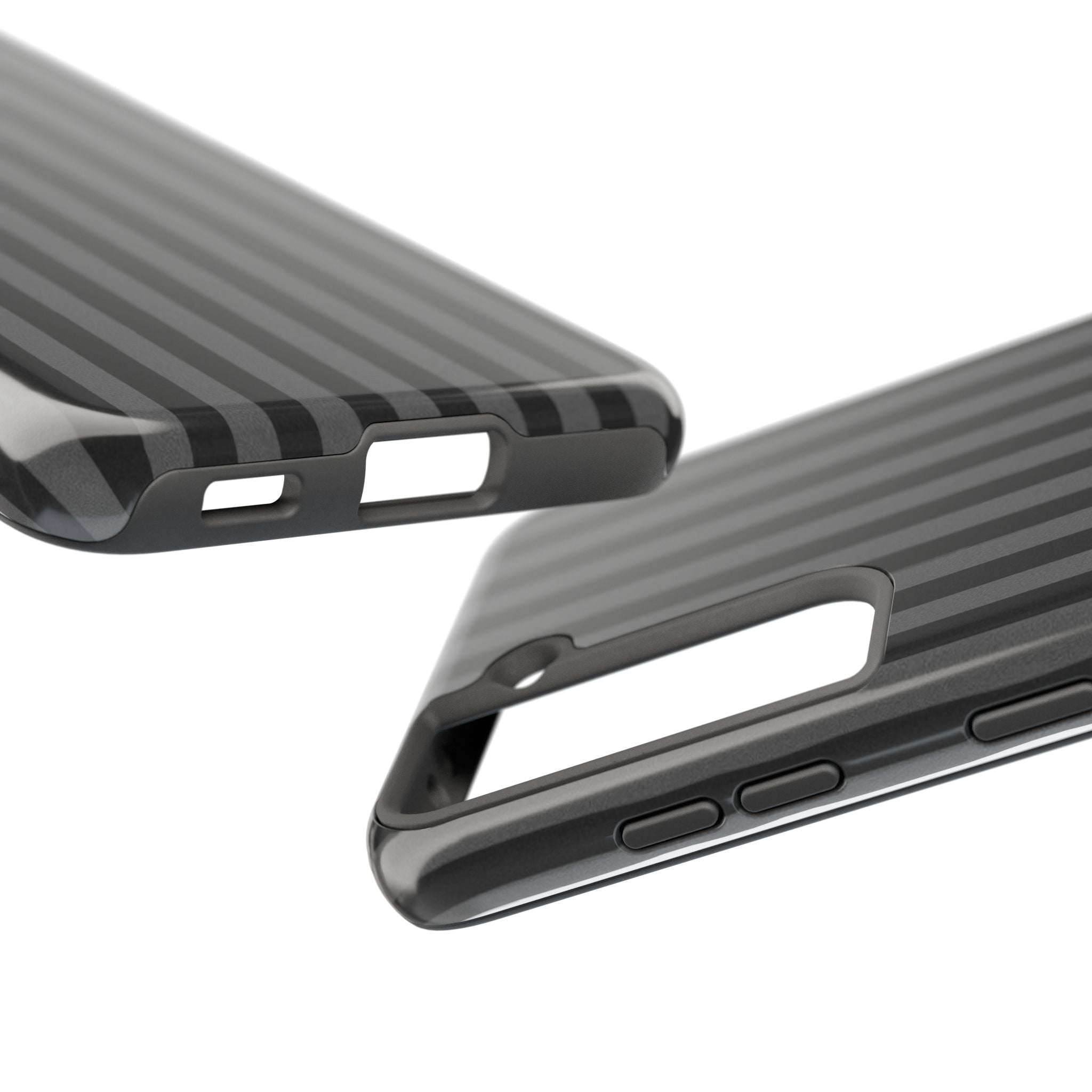 Dark Grey and Black Stripes Phone Case