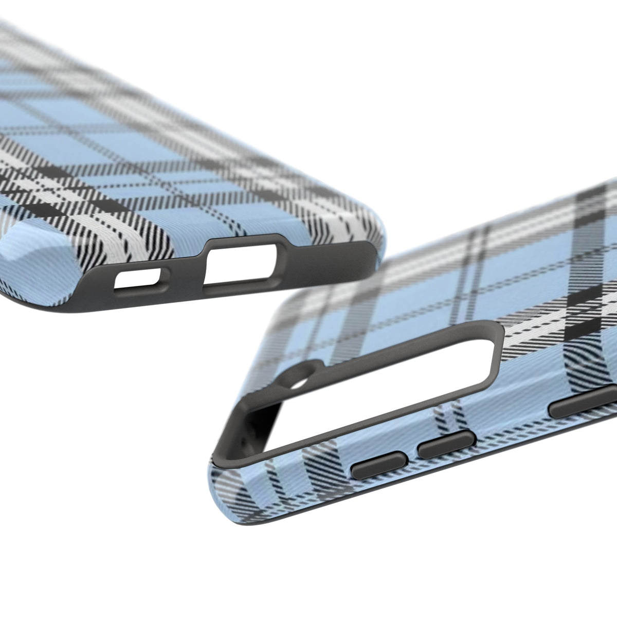Light Baby Blue Gingham Plaid Phone Case