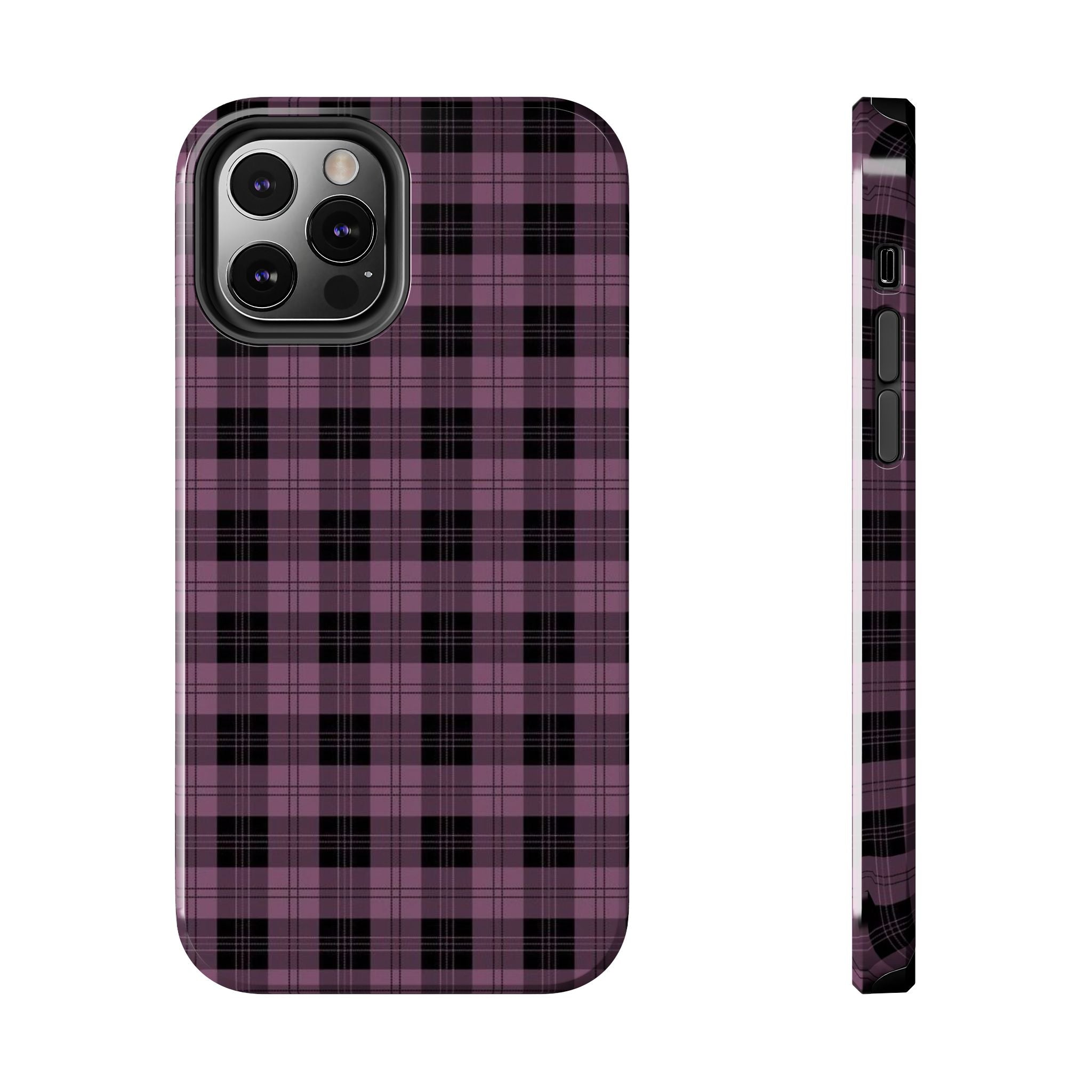 Emo Dark Pink Gingham Plaid Phone Case  - Tough Impact-Resistant Case