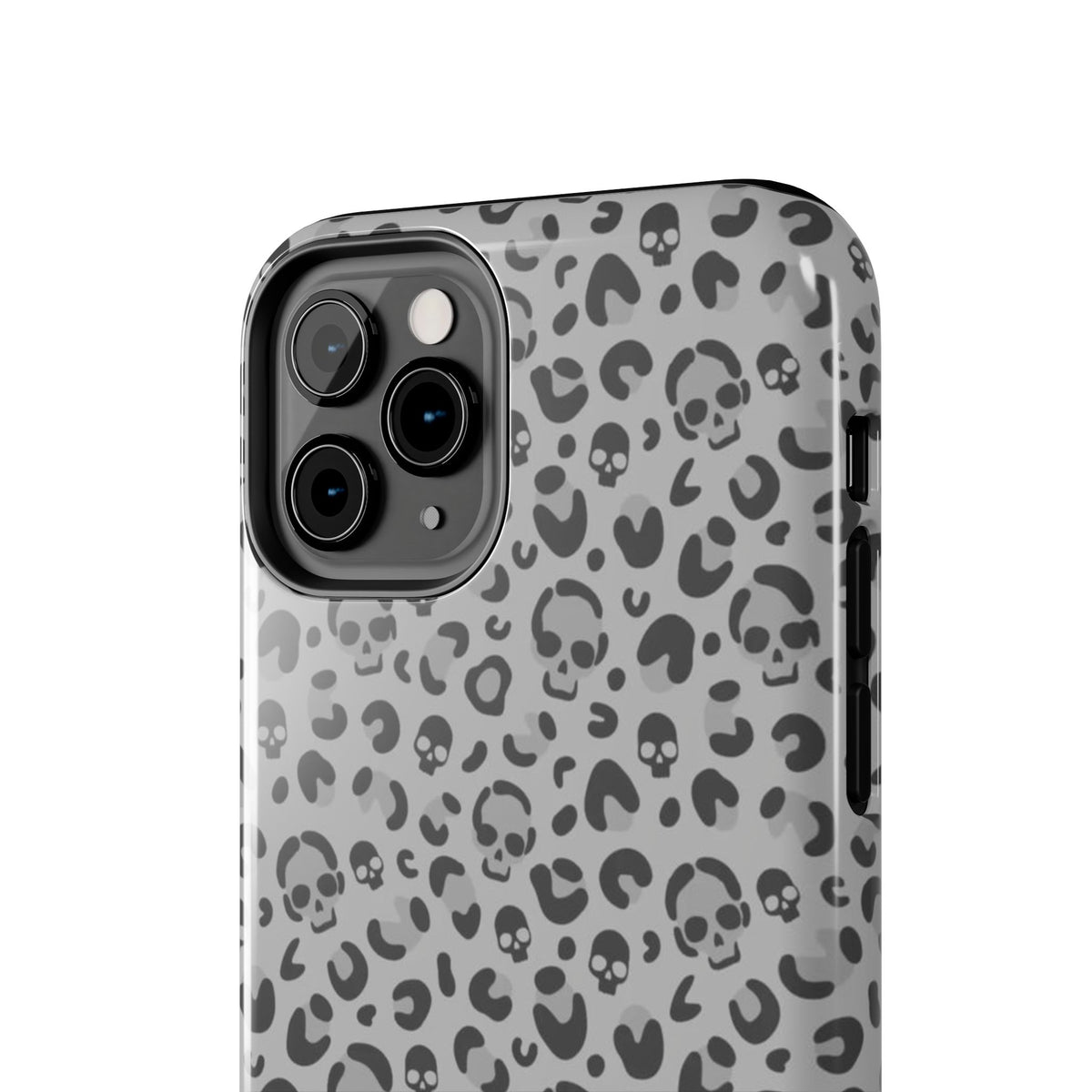 Skull Cheetah Grey Leopard Phone Case