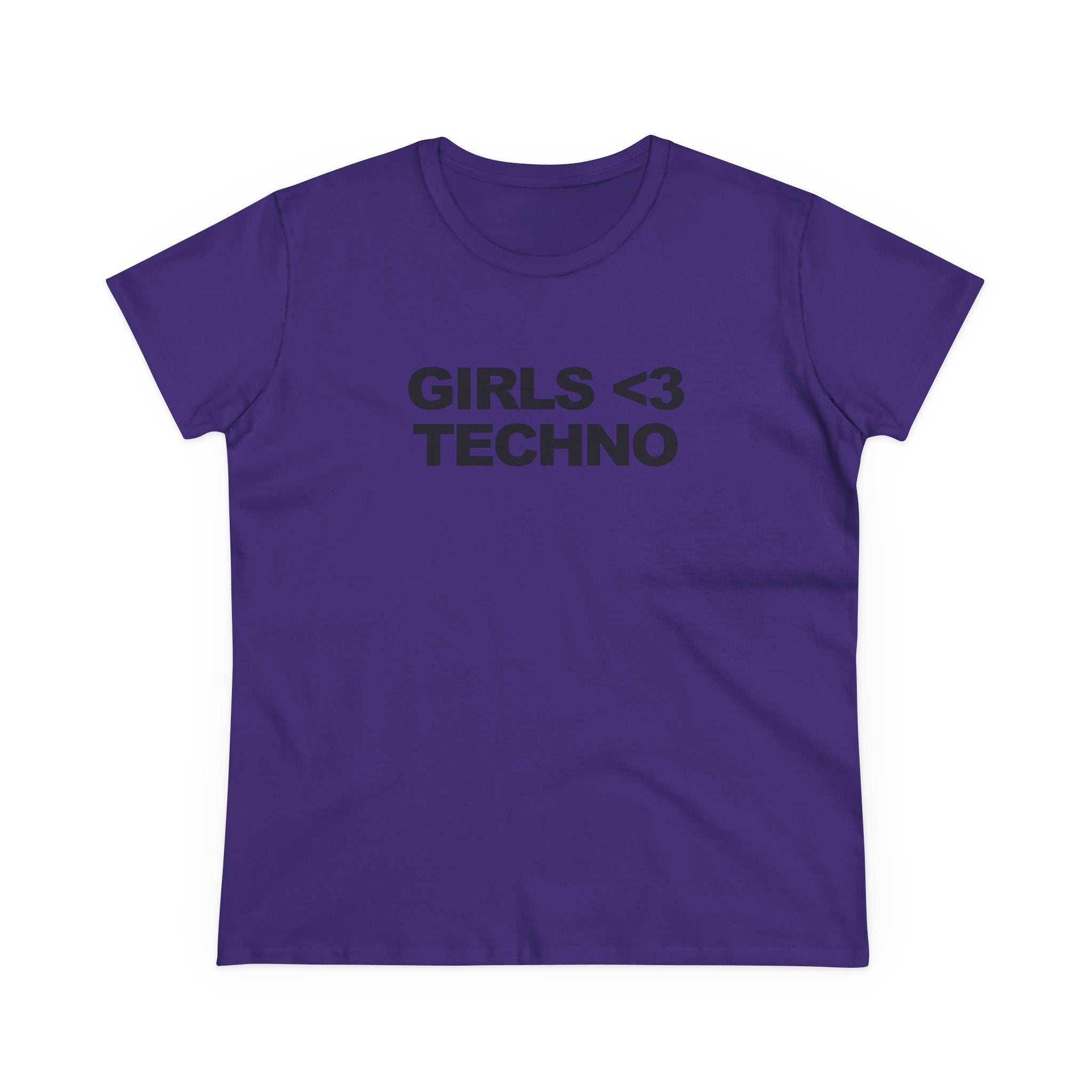 GIRLS <3 TECHNO Women's Cotton Tee