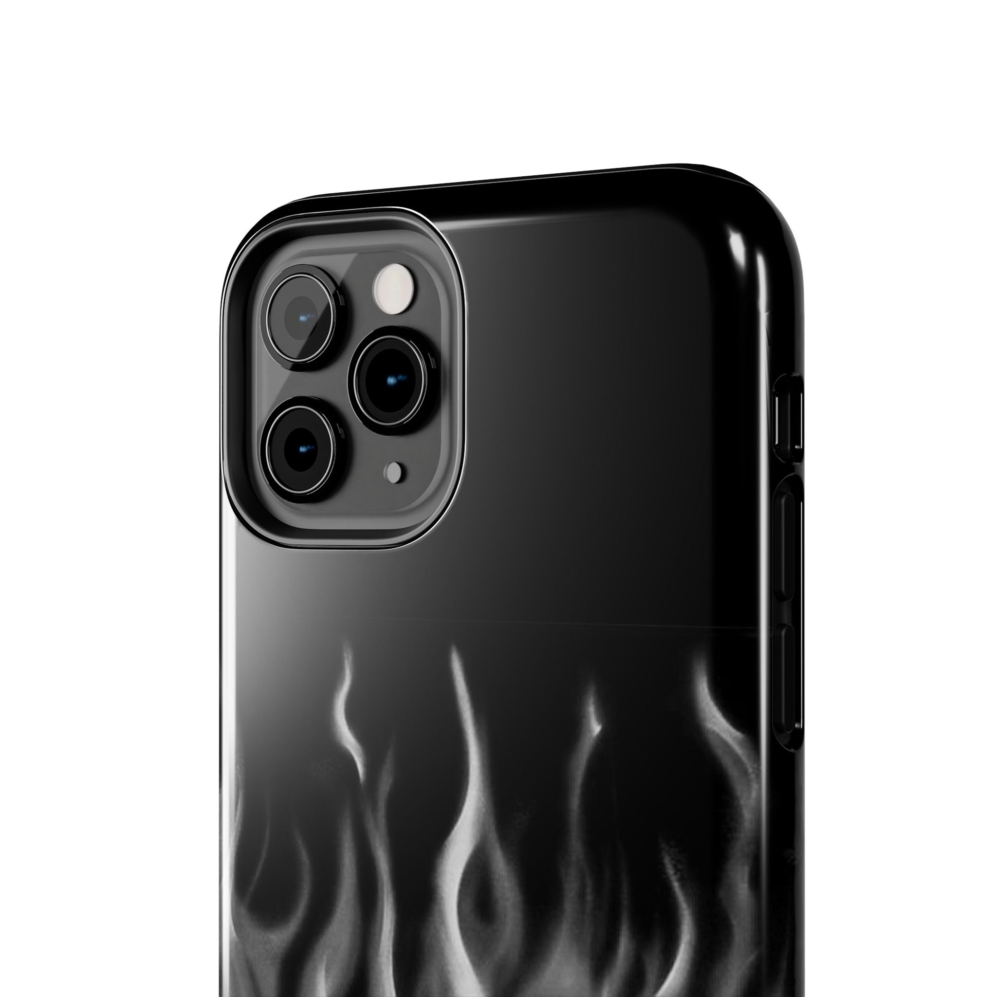 White Airbrush Flames Phone Case  - Tough Impact-Resistant Case