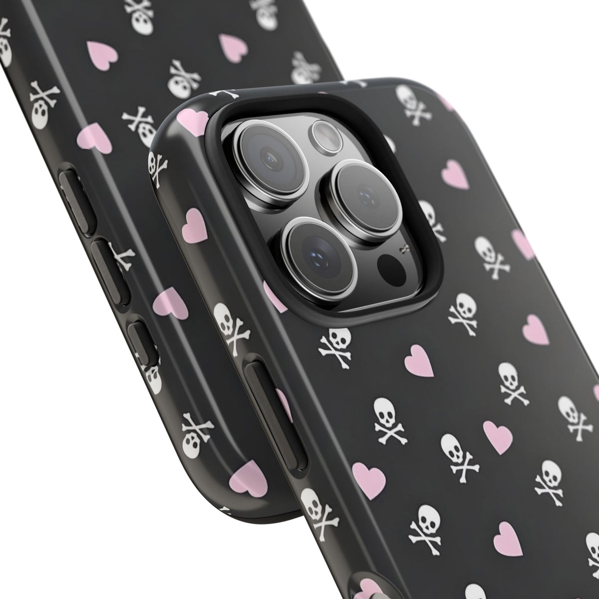 Cute Skulls and Hearts Phone Case  - Tough Impact-Resistant Case