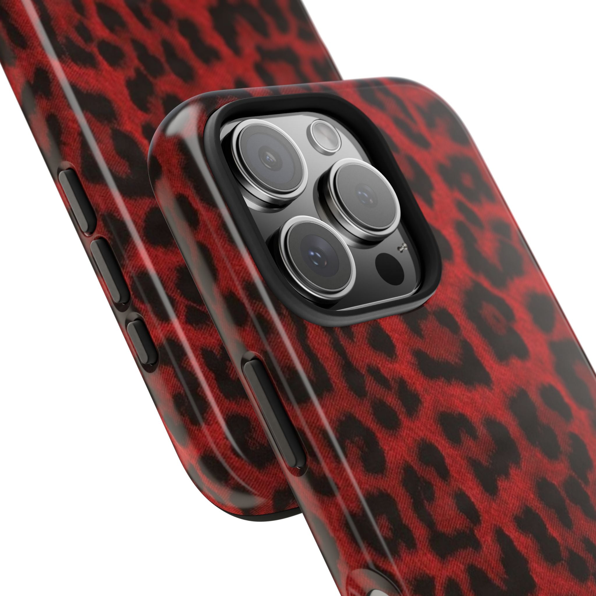 Red Cheetah Leopard Phone Case  - Tough Impact-Resistant Case