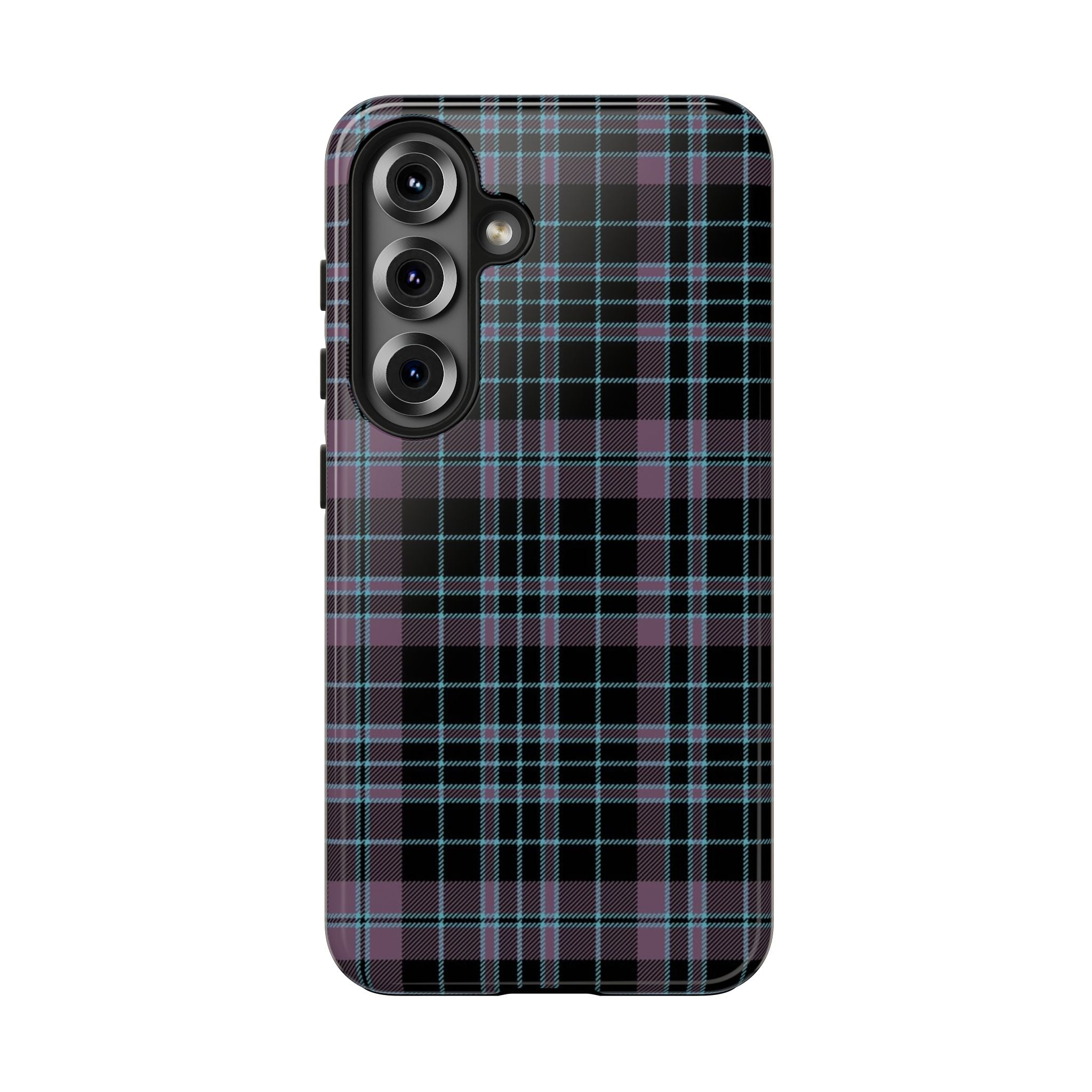 Punk Purple and Blue Plaid Phone Case
