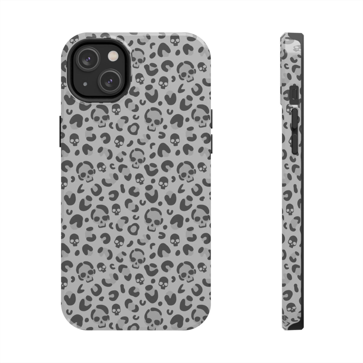 Skull Cheetah Grey Leopard Phone Case