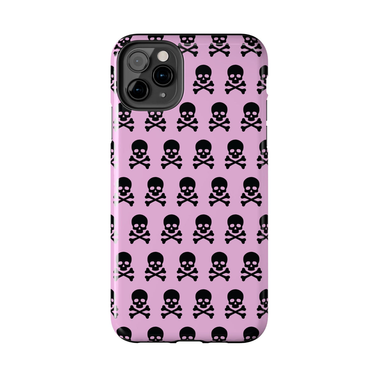 Pink Punk Skull Print Phone Case