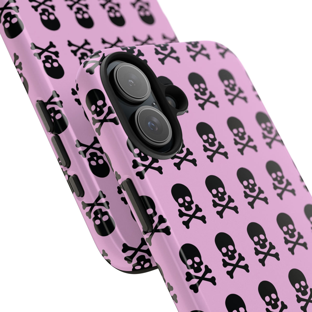 Pink Punk Skull Print Phone Case