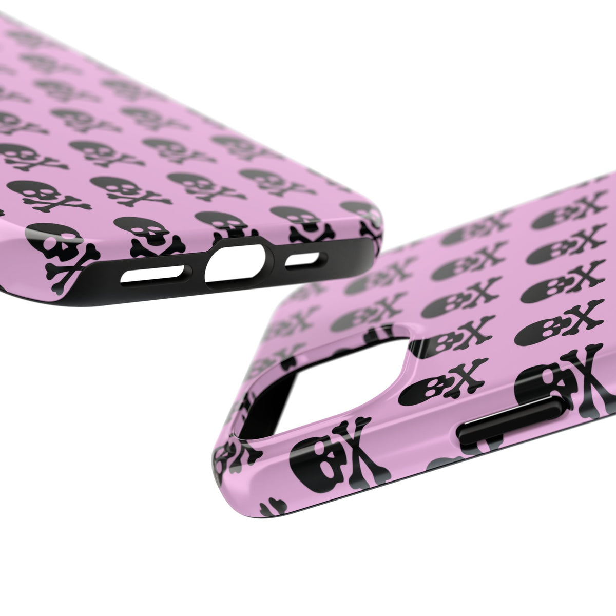 Pink Punk Skull Print Phone Case