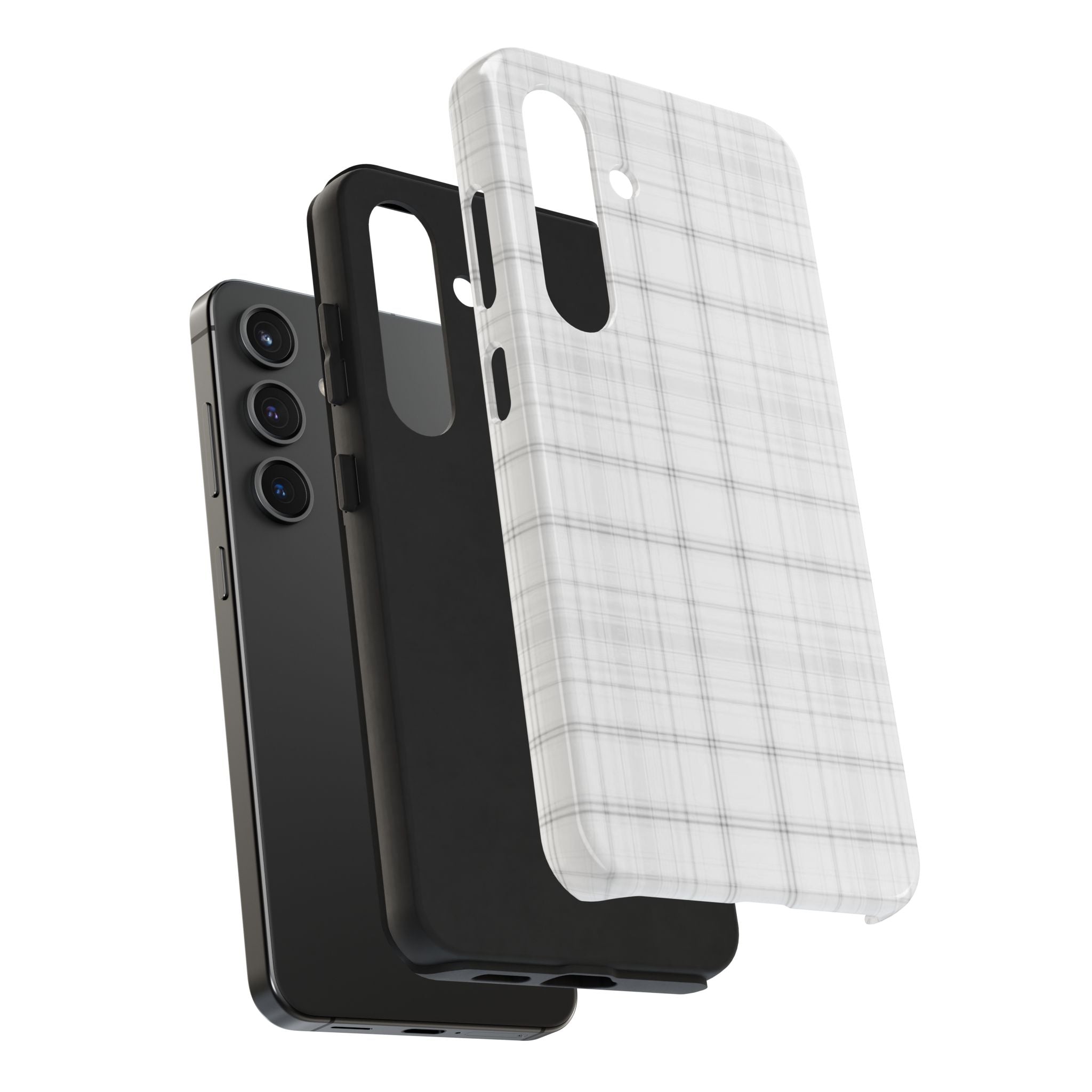 White Gingham Phone Case