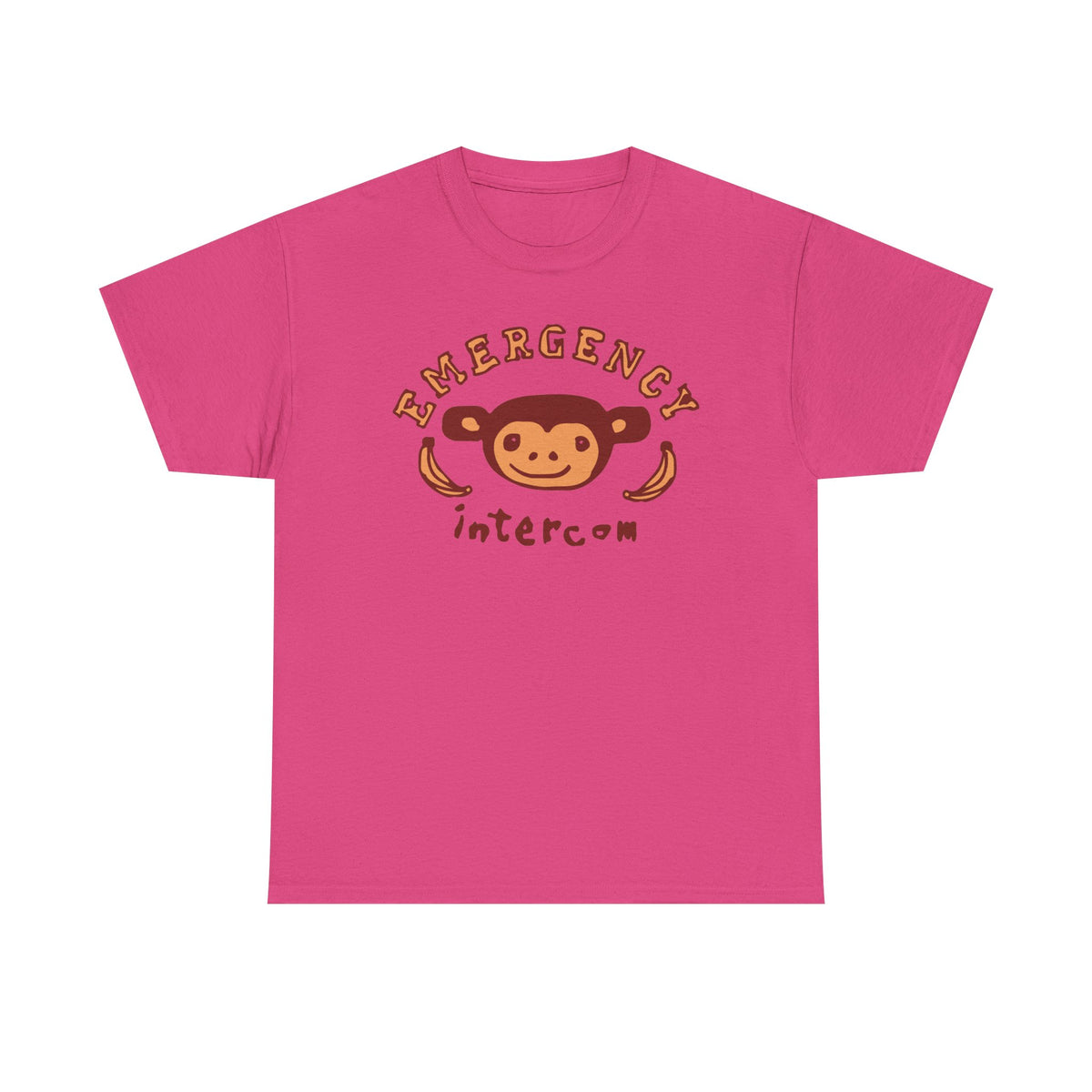 Emergency Intercom Monkey Logo 100% Cotton Tee Shirt