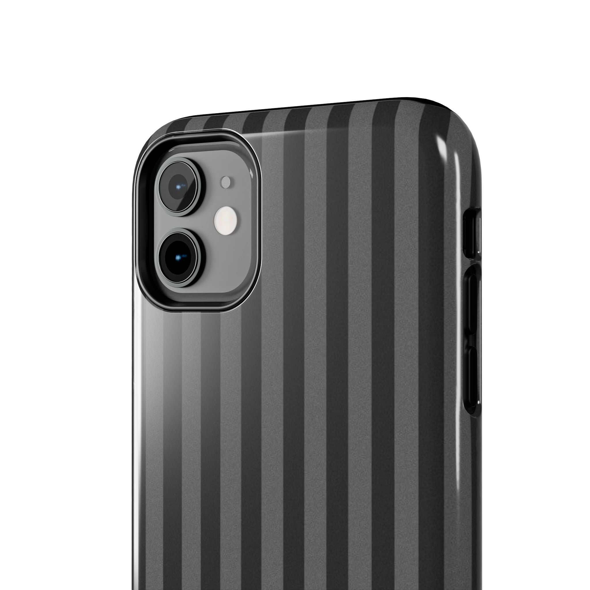 Dark Grey and Black Stripes Phone Case