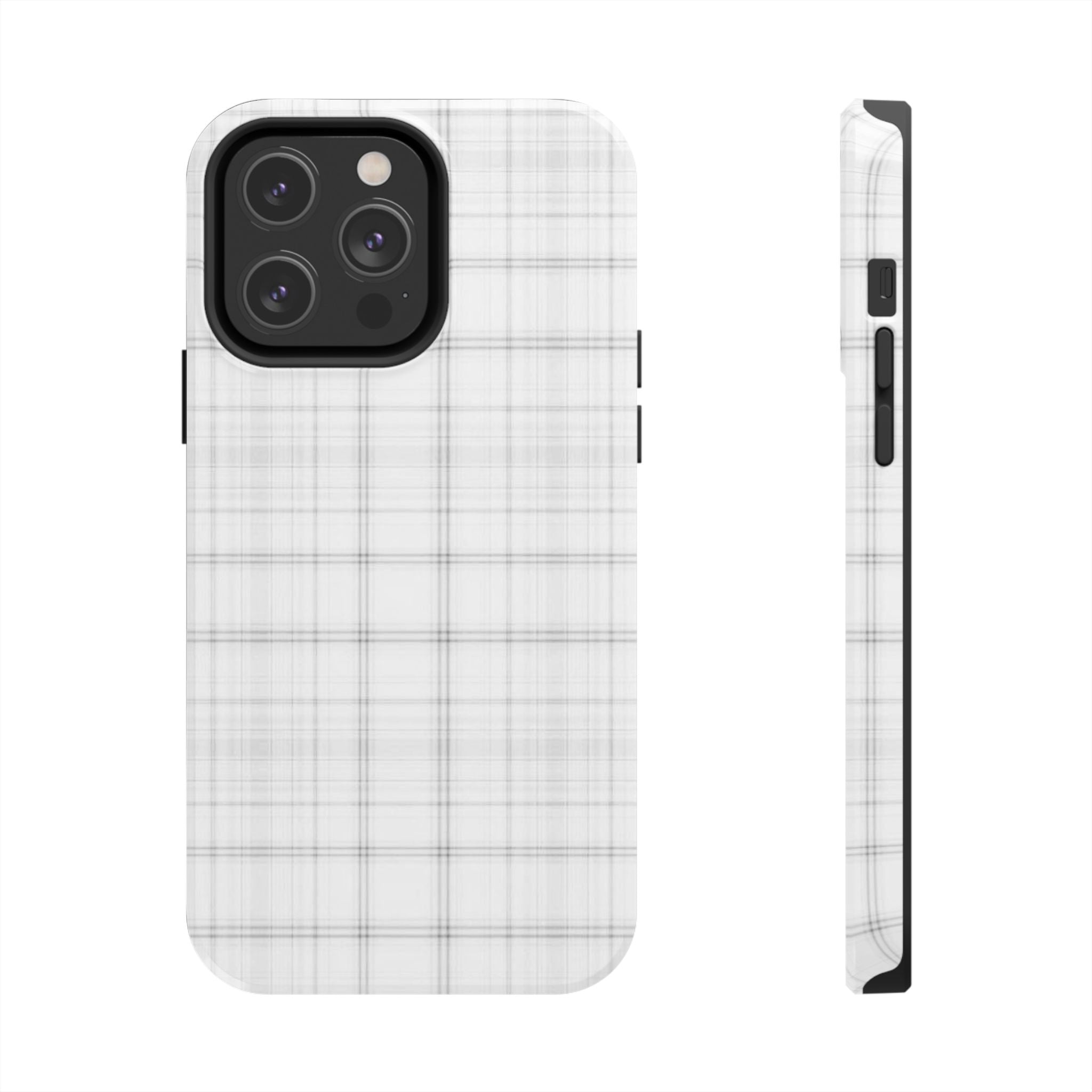 White Gingham Phone Case