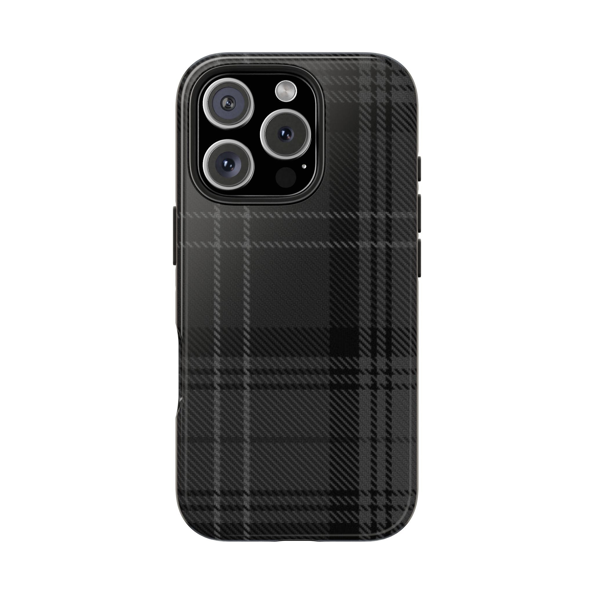 Black Plaid Phone Case  - Tough Impact-Resistant Case