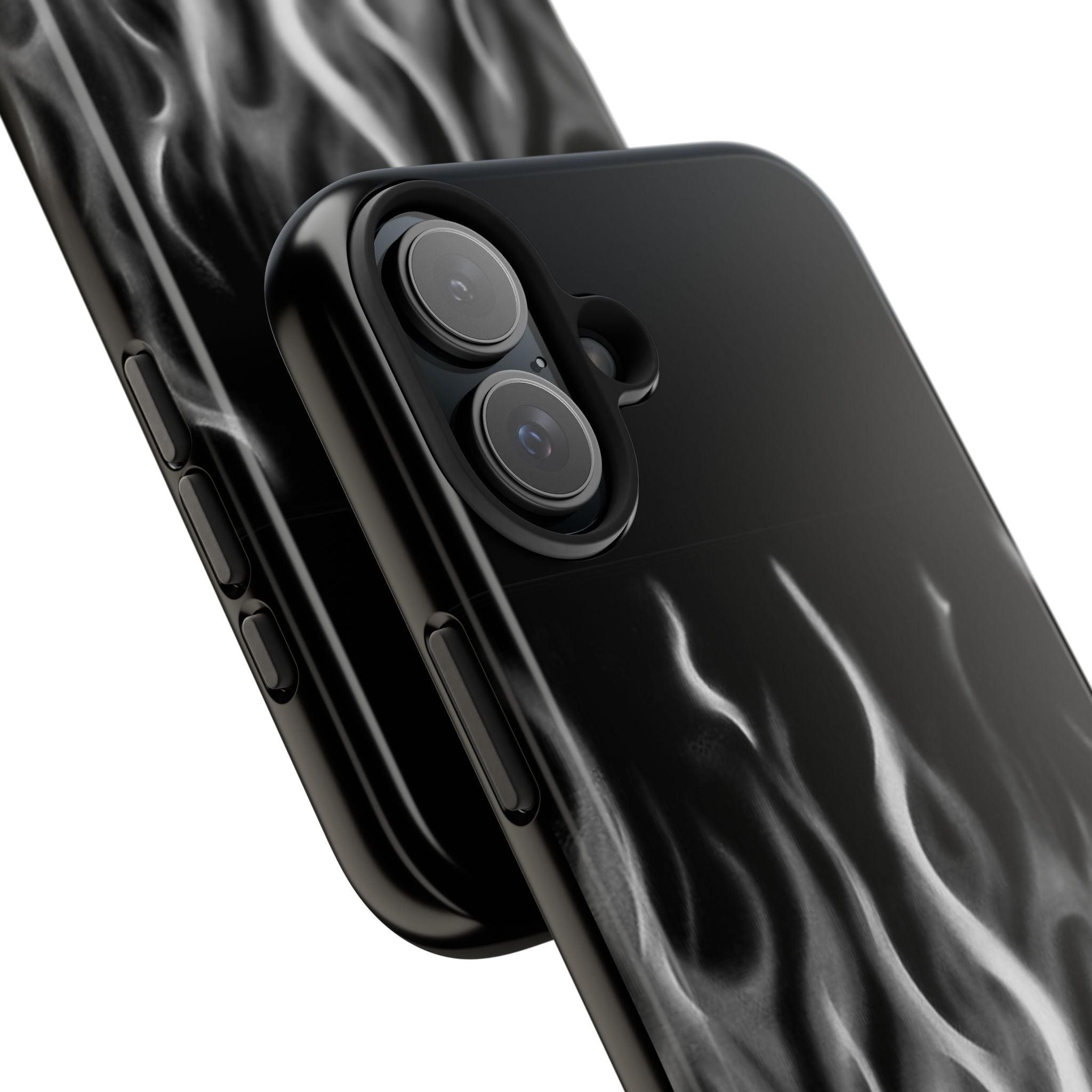 White Airbrush Flames Phone Case  - Tough Impact-Resistant Case