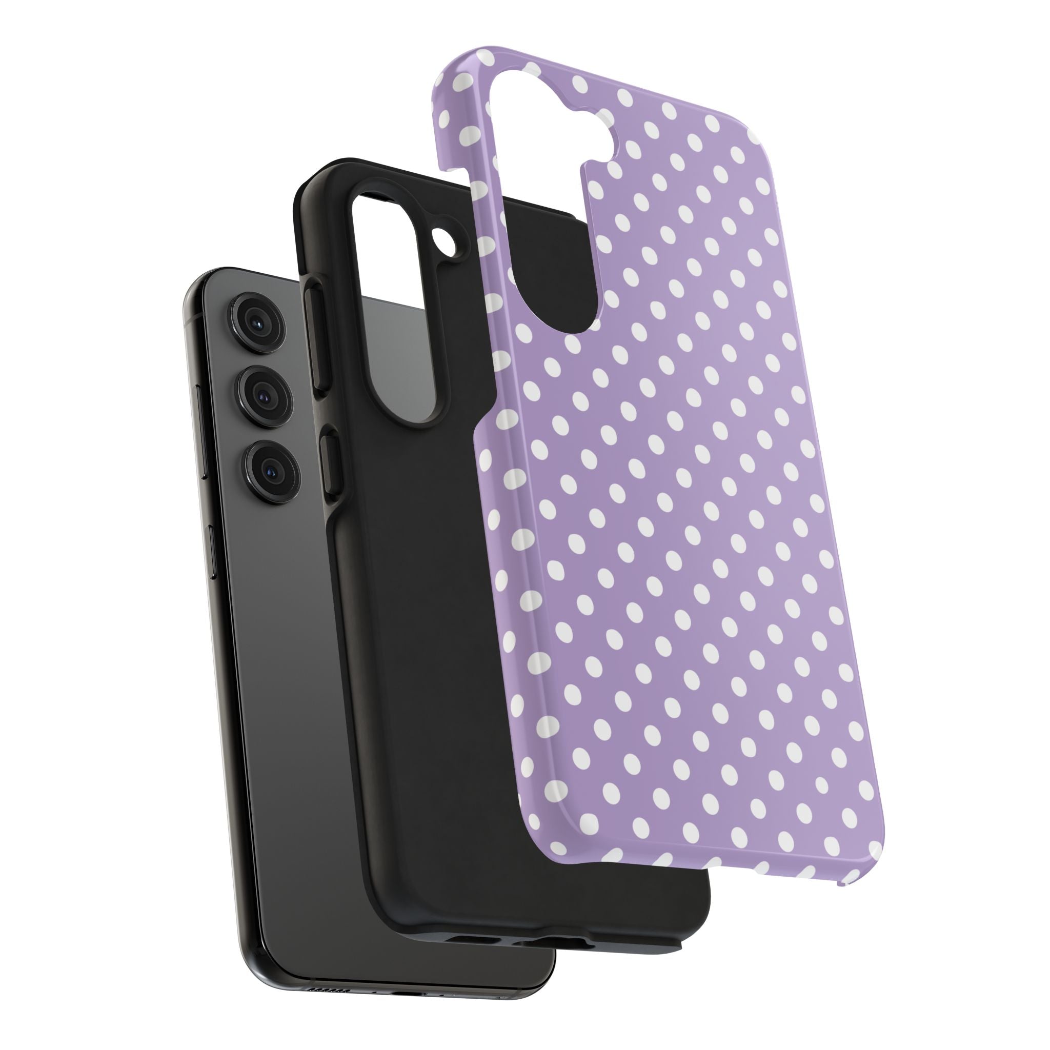 Purple Polka Dot Phone Case  - Tough Impact-Resistant Case