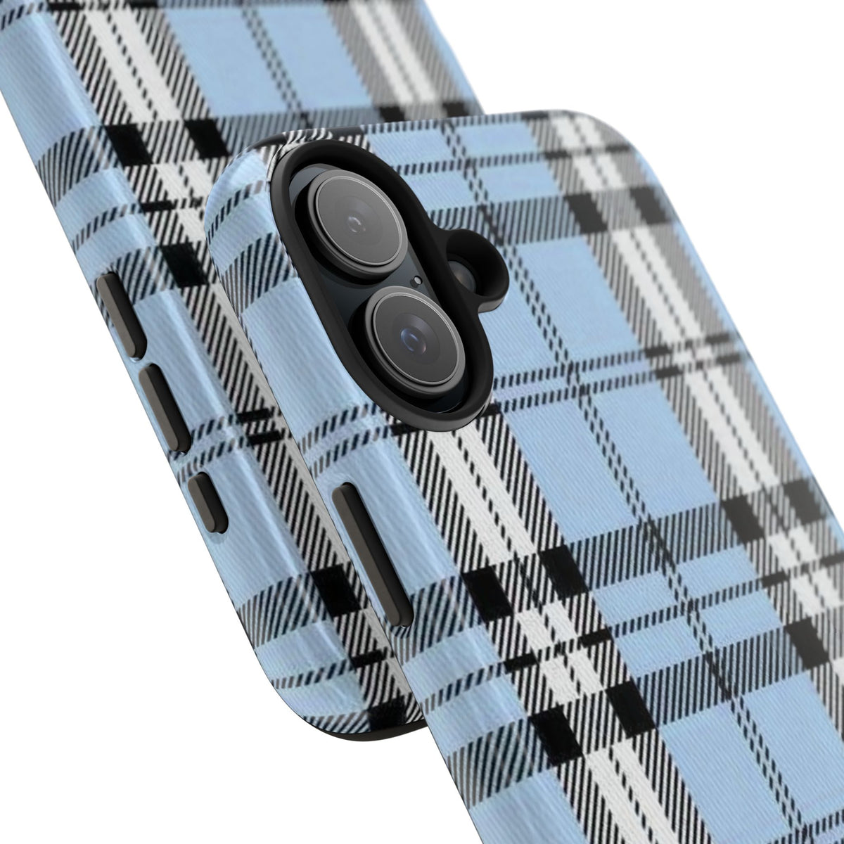 Light Baby Blue Gingham Plaid Phone Case
