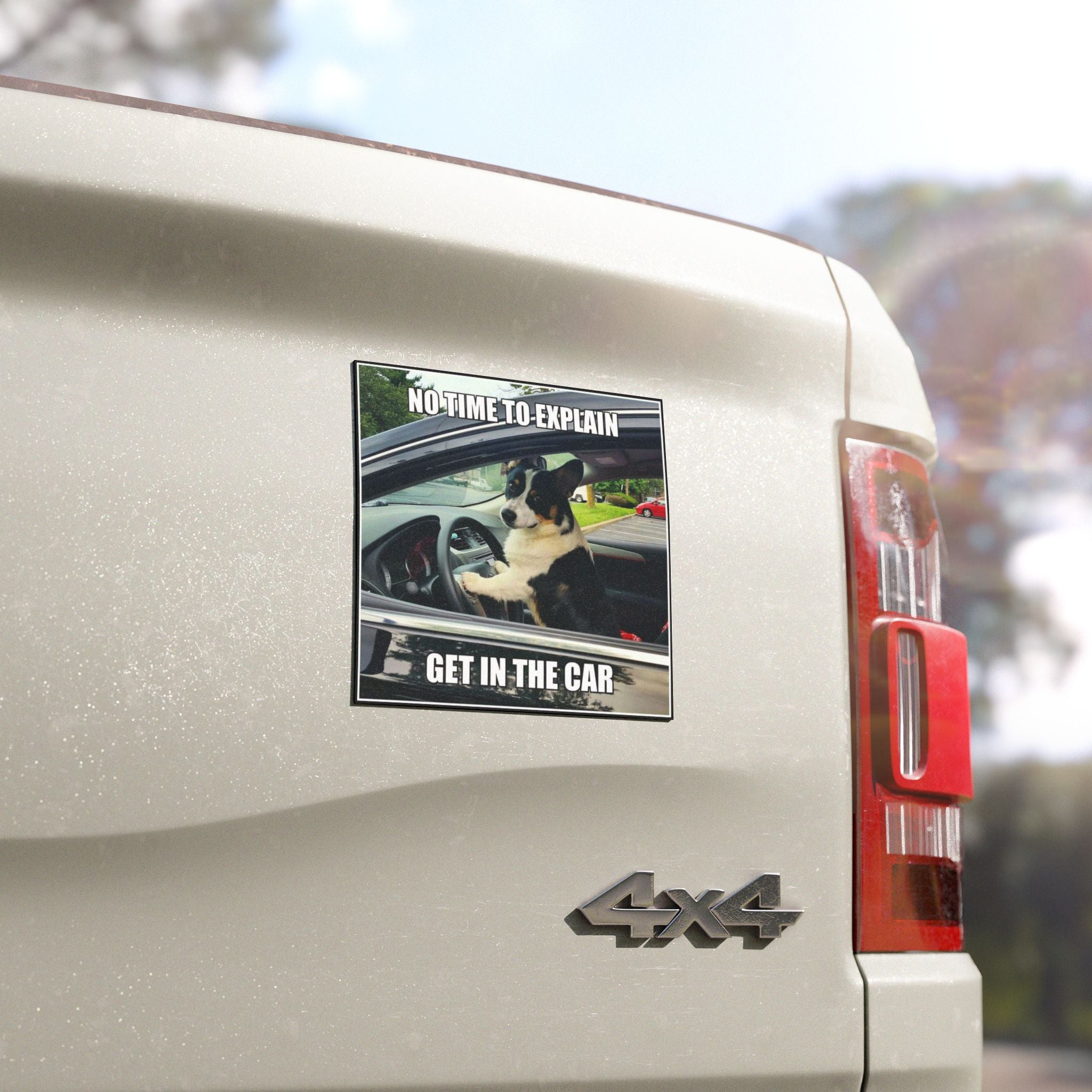Dog meme car bumper magnet