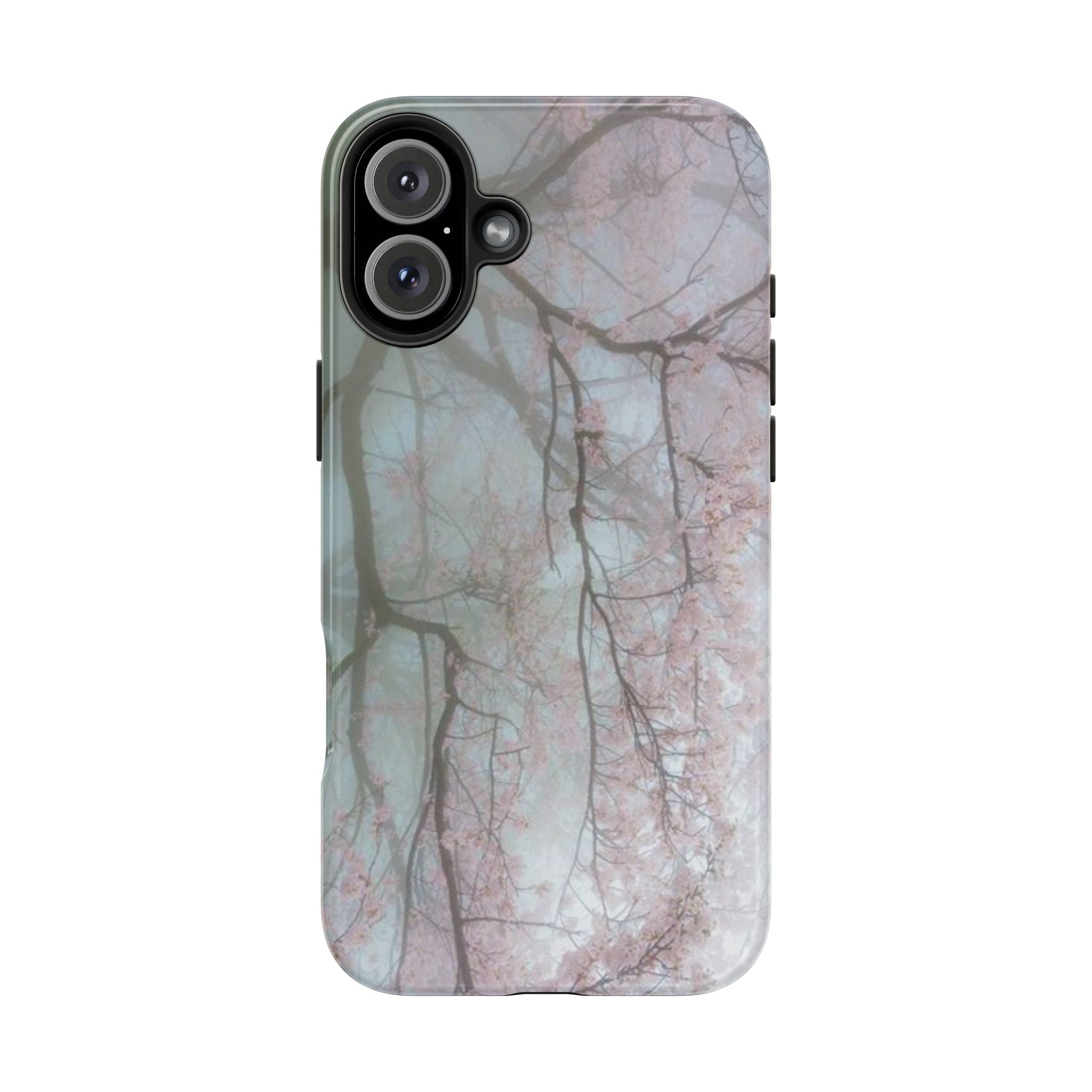 Foggy Cherry Blossom Cyber Phone Case  - Tough Impact-Resistant Case