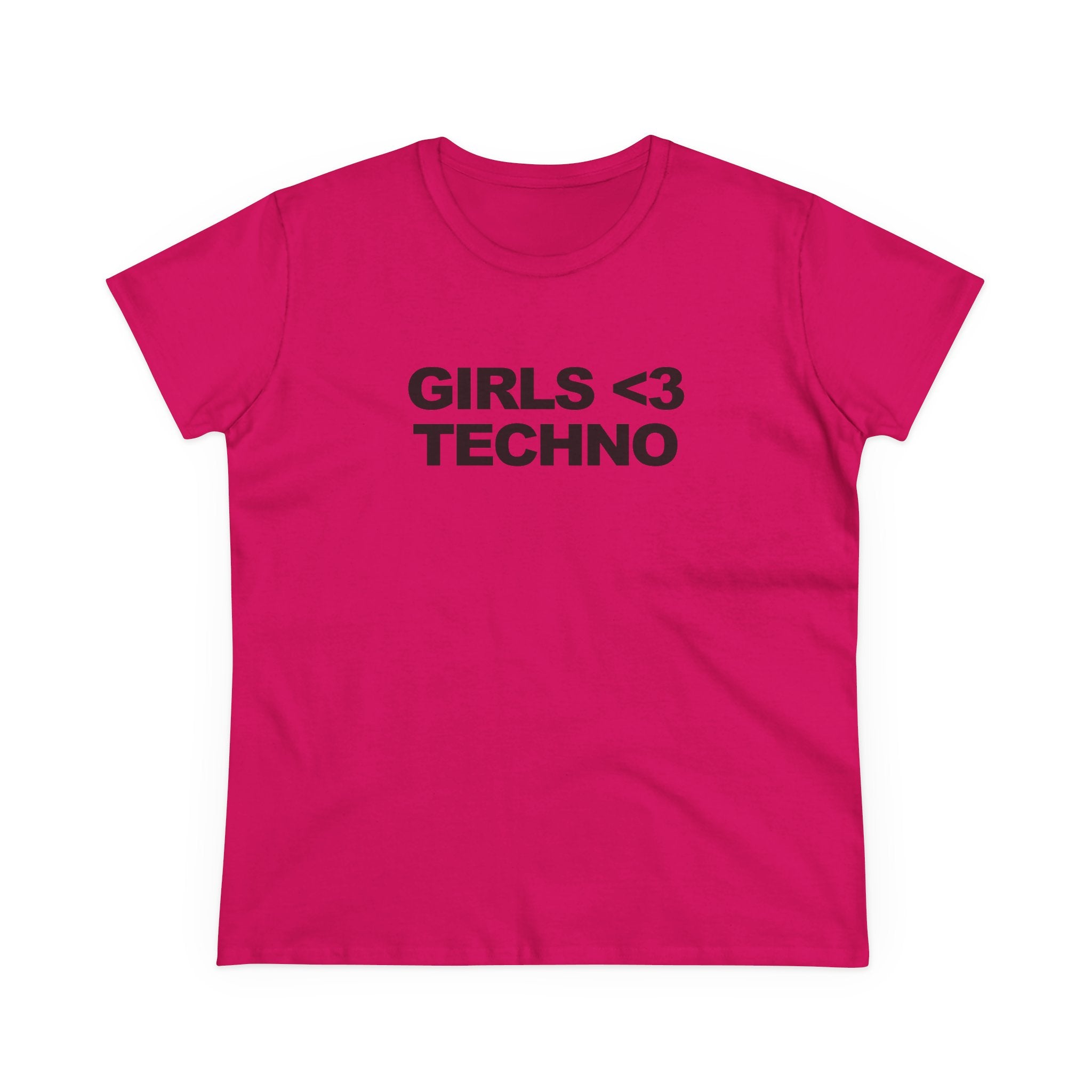 GIRLS <3 TECHNO Women's Cotton Tee