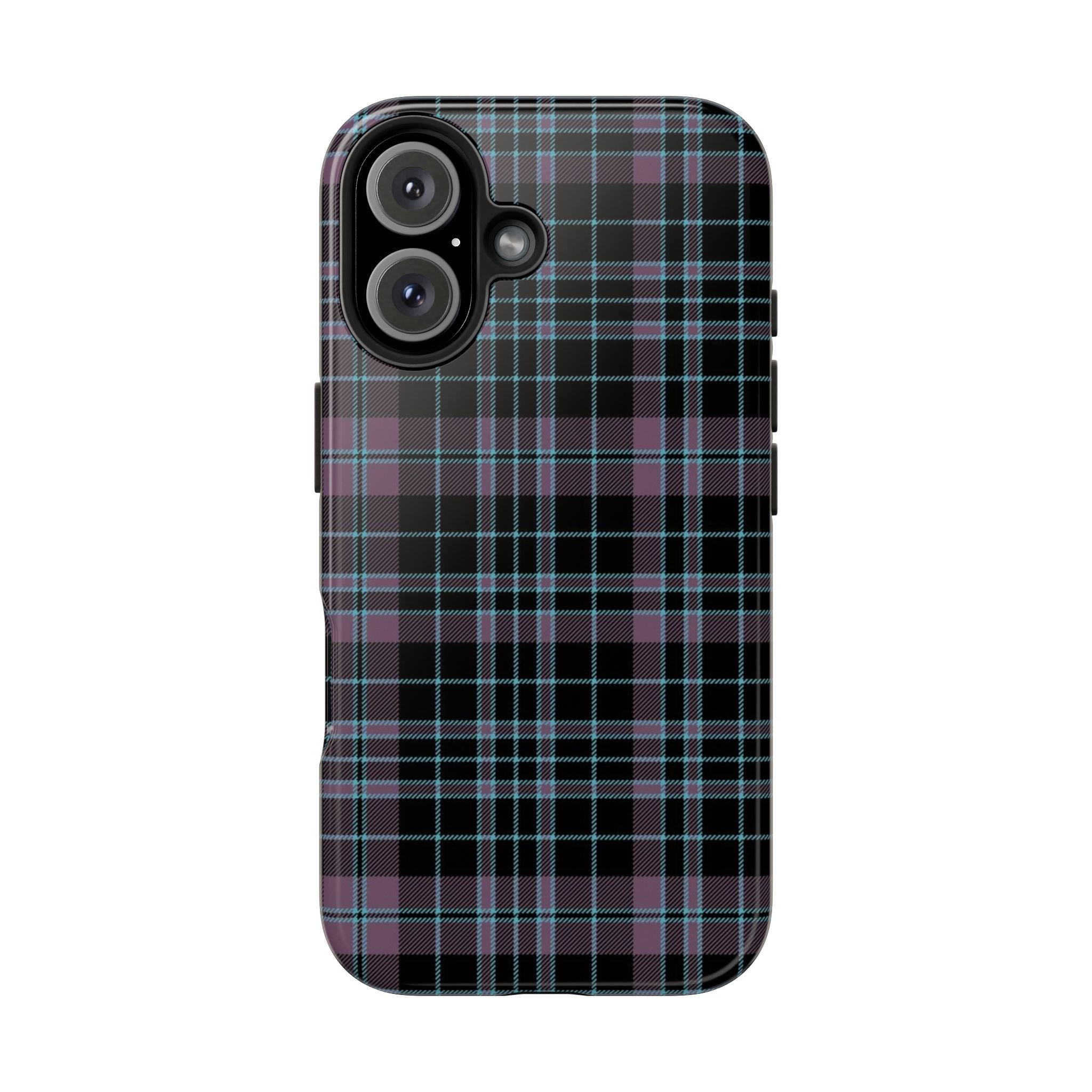Punk Purple and Blue Plaid Phone Case