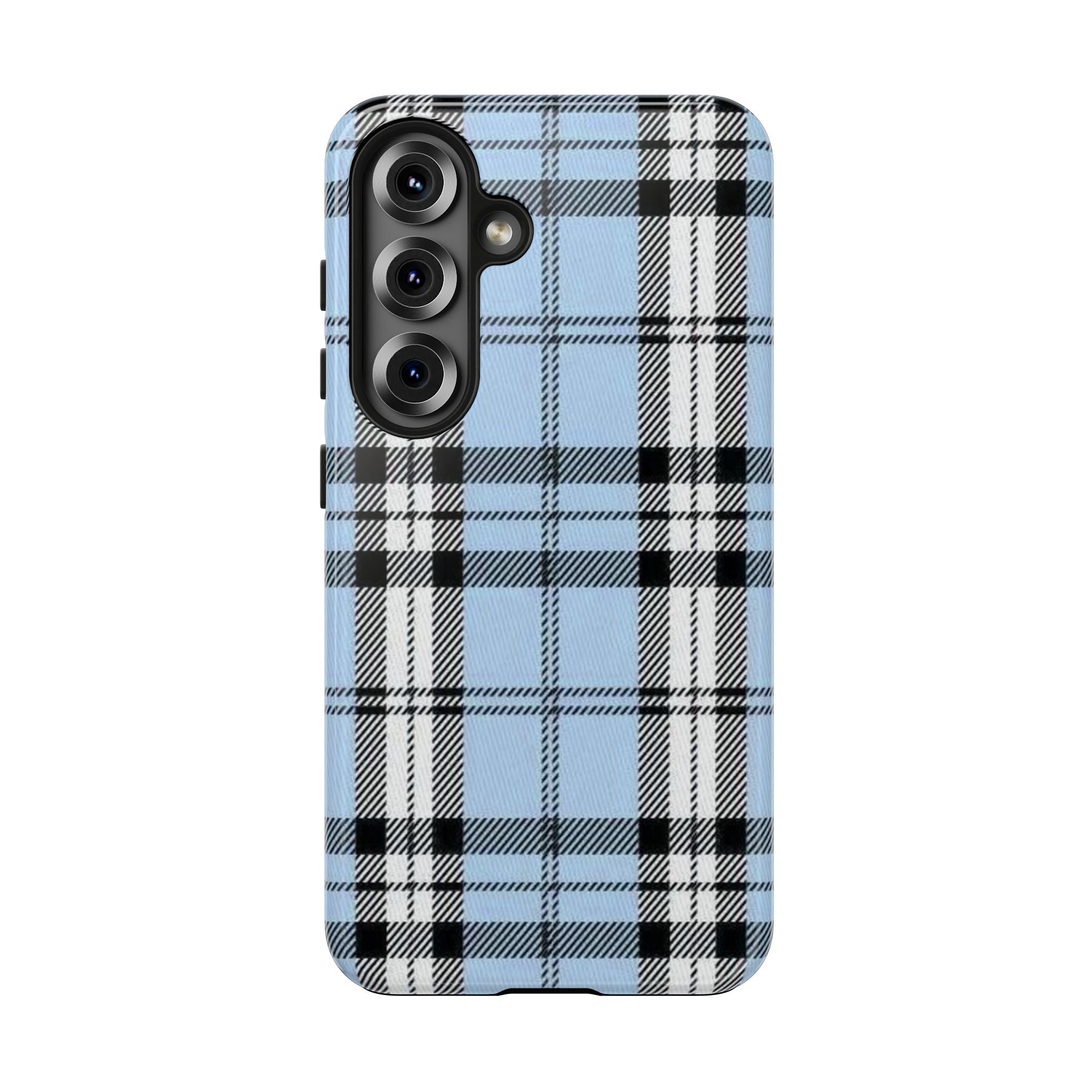 Light Baby Blue Gingham Plaid Phone Case