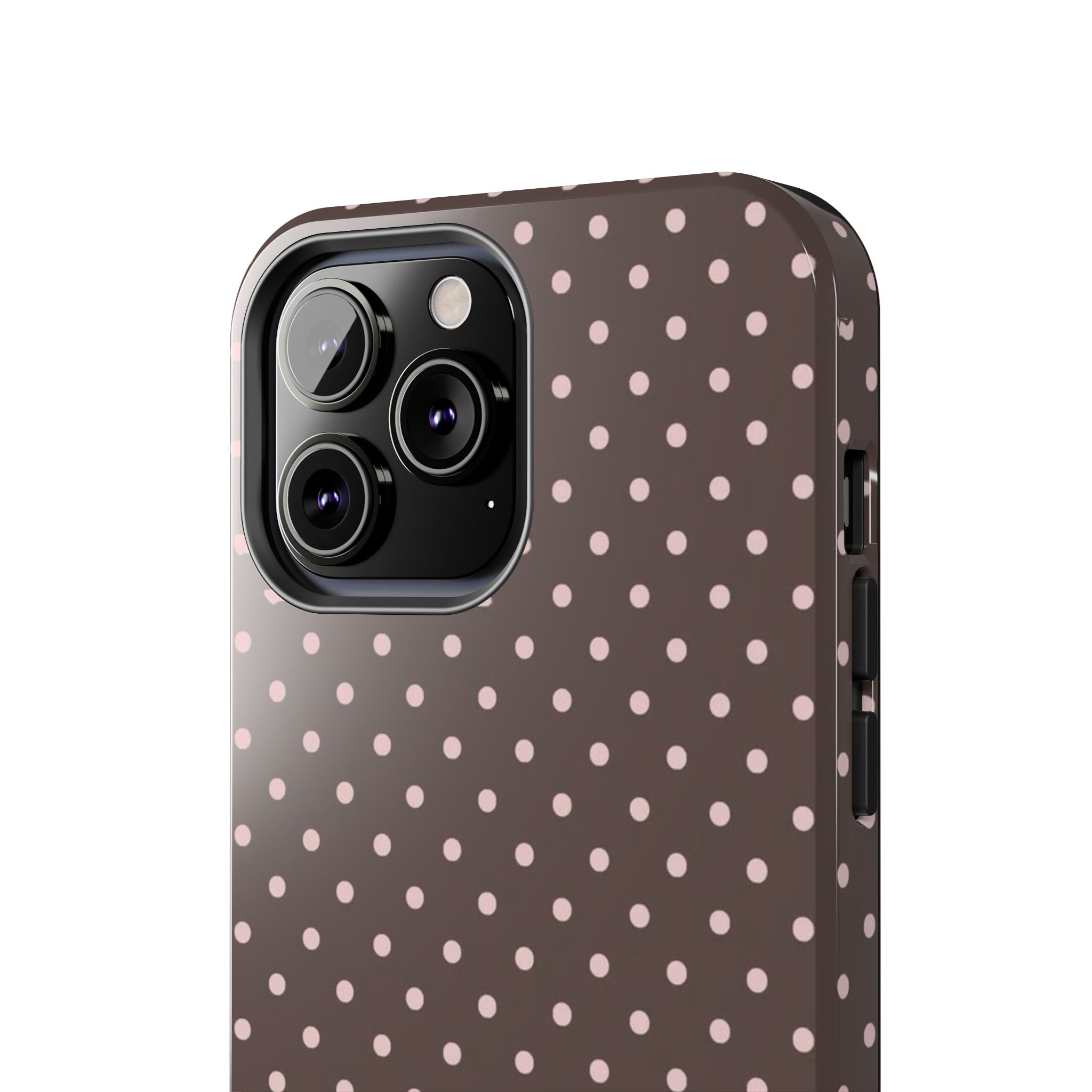 Brown with Pink Dots Phone Case  - Tough Impact-Resistant Case