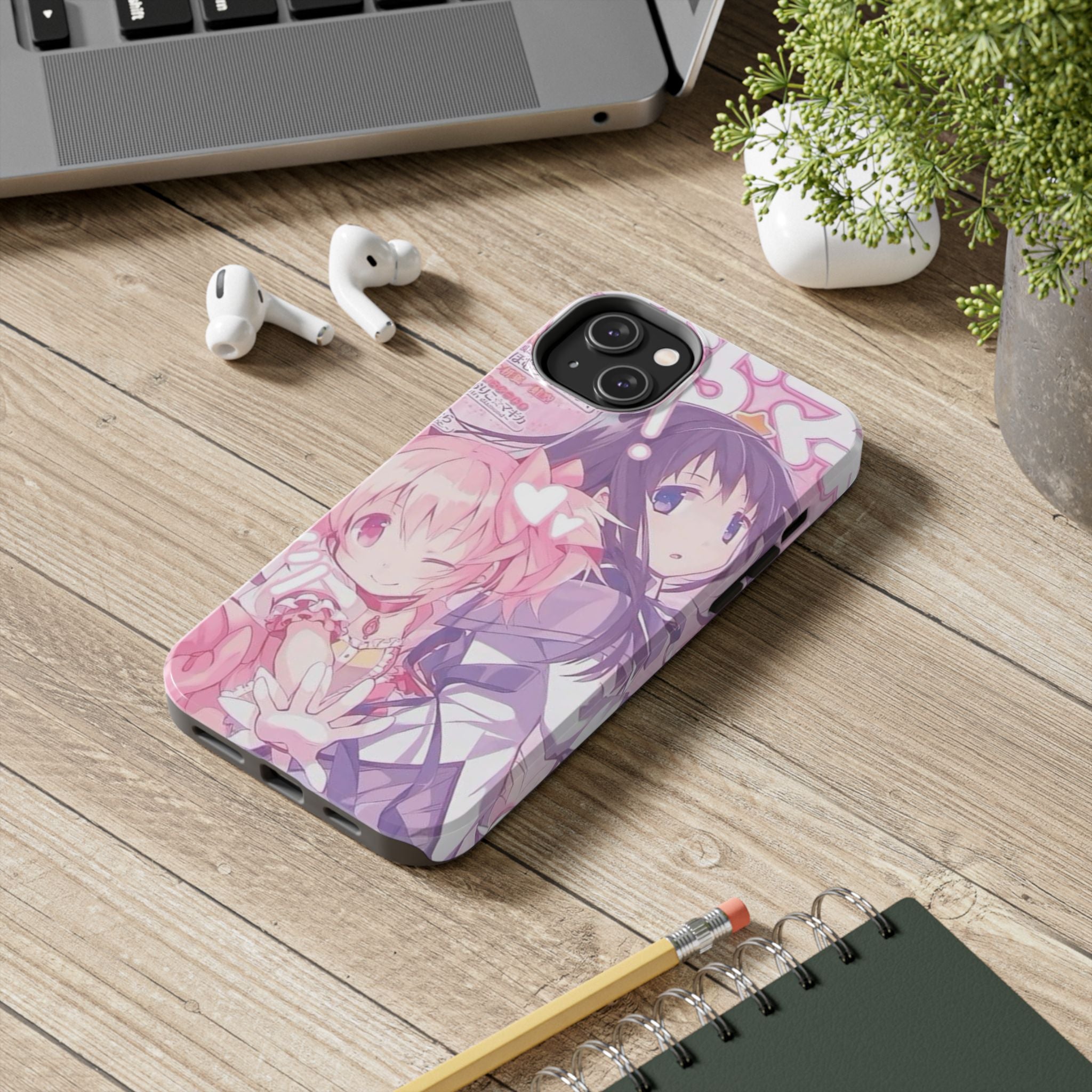 Cute Pink and Purple Anime Phone Case