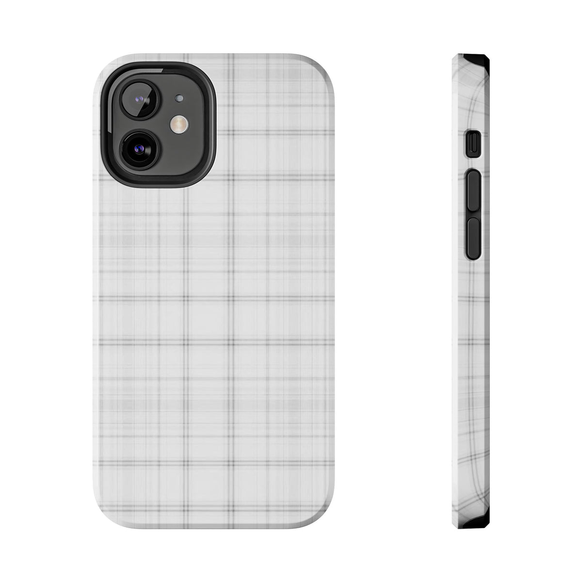 White Gingham Phone Case